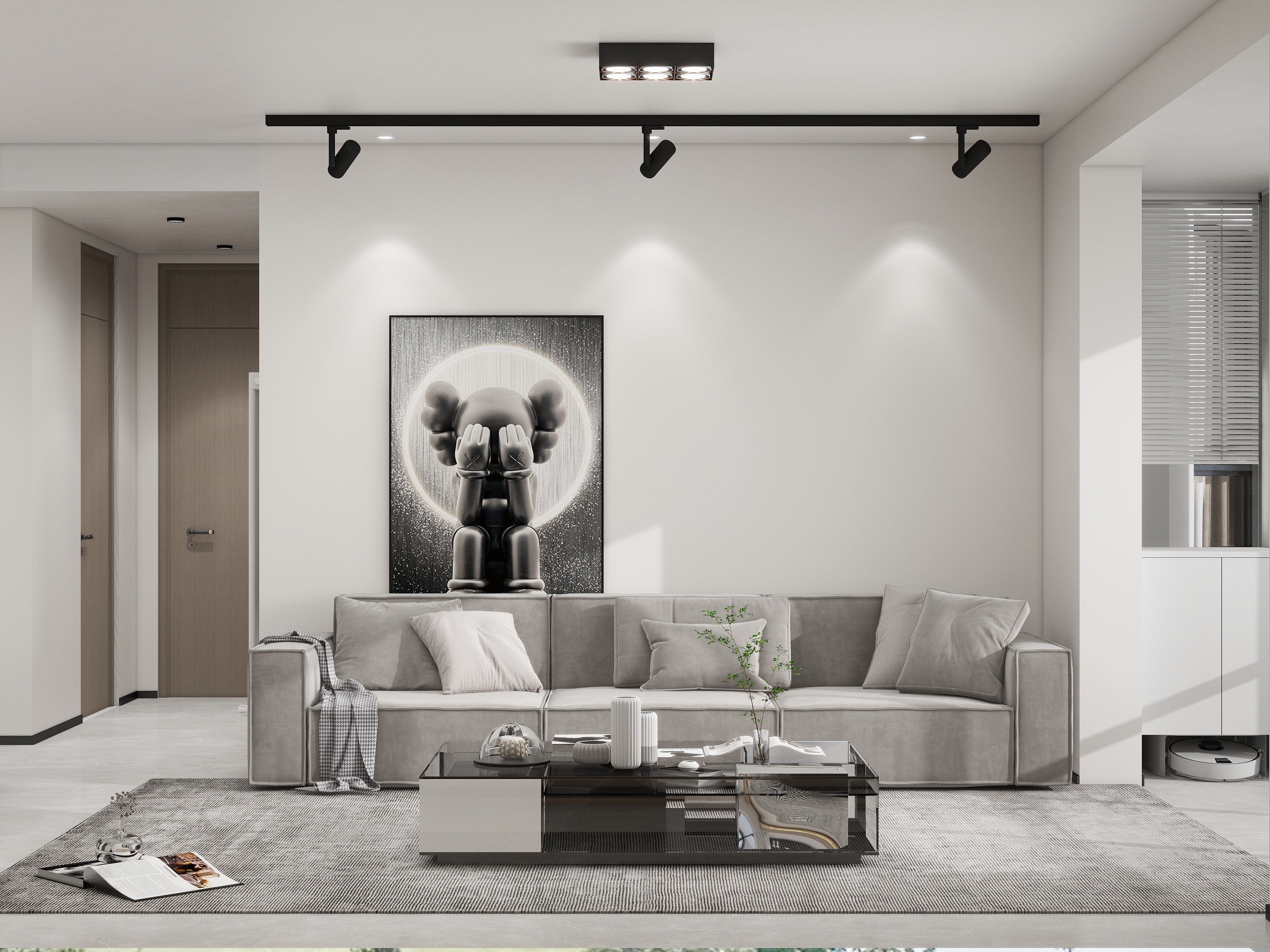 宜乐居智能家居-橄榄郡93㎡2室现代极简-装修设计方案