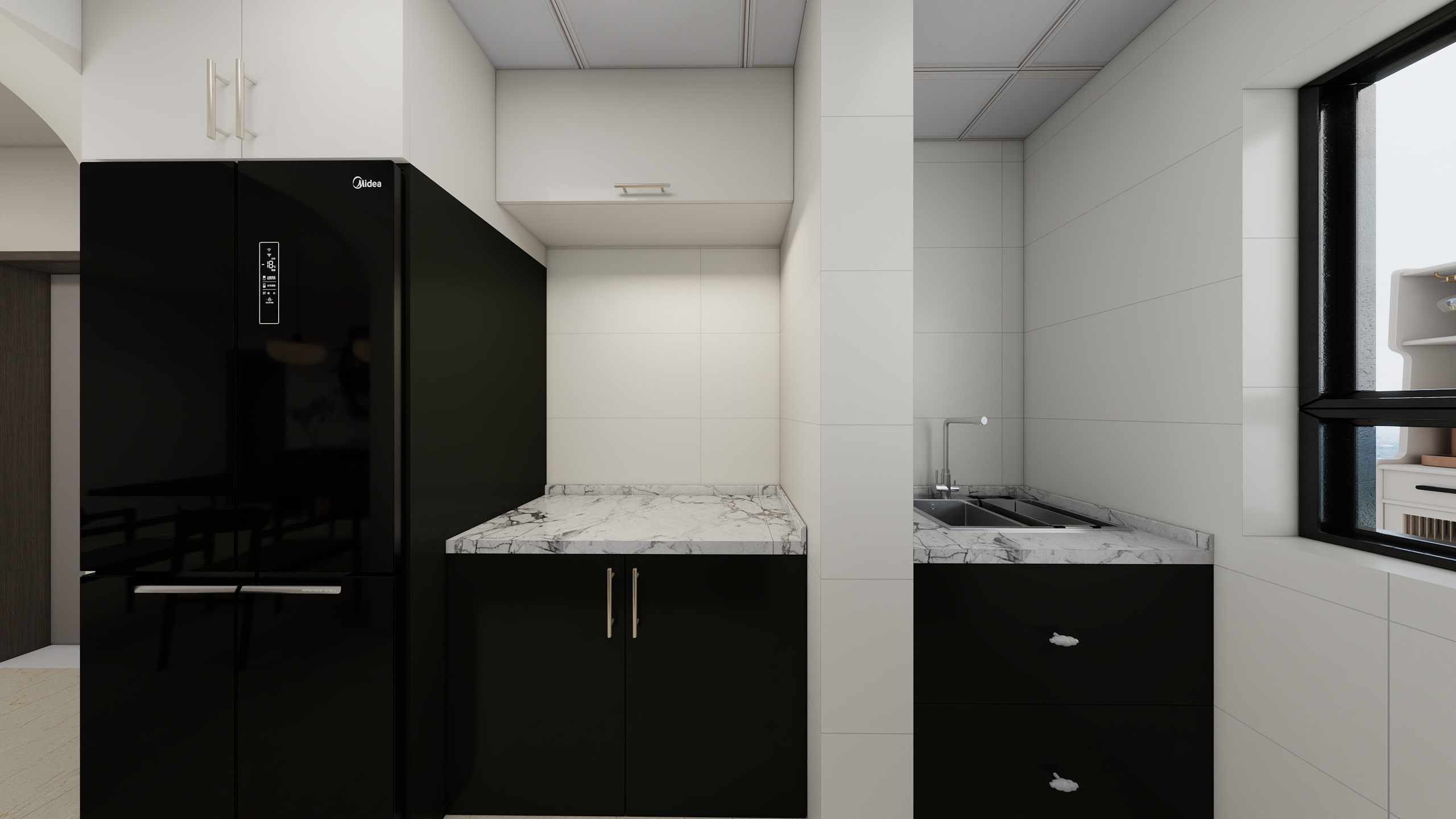 效果图只供参考实际效果以现场为准-商丘天明城126㎡3室装修效果图