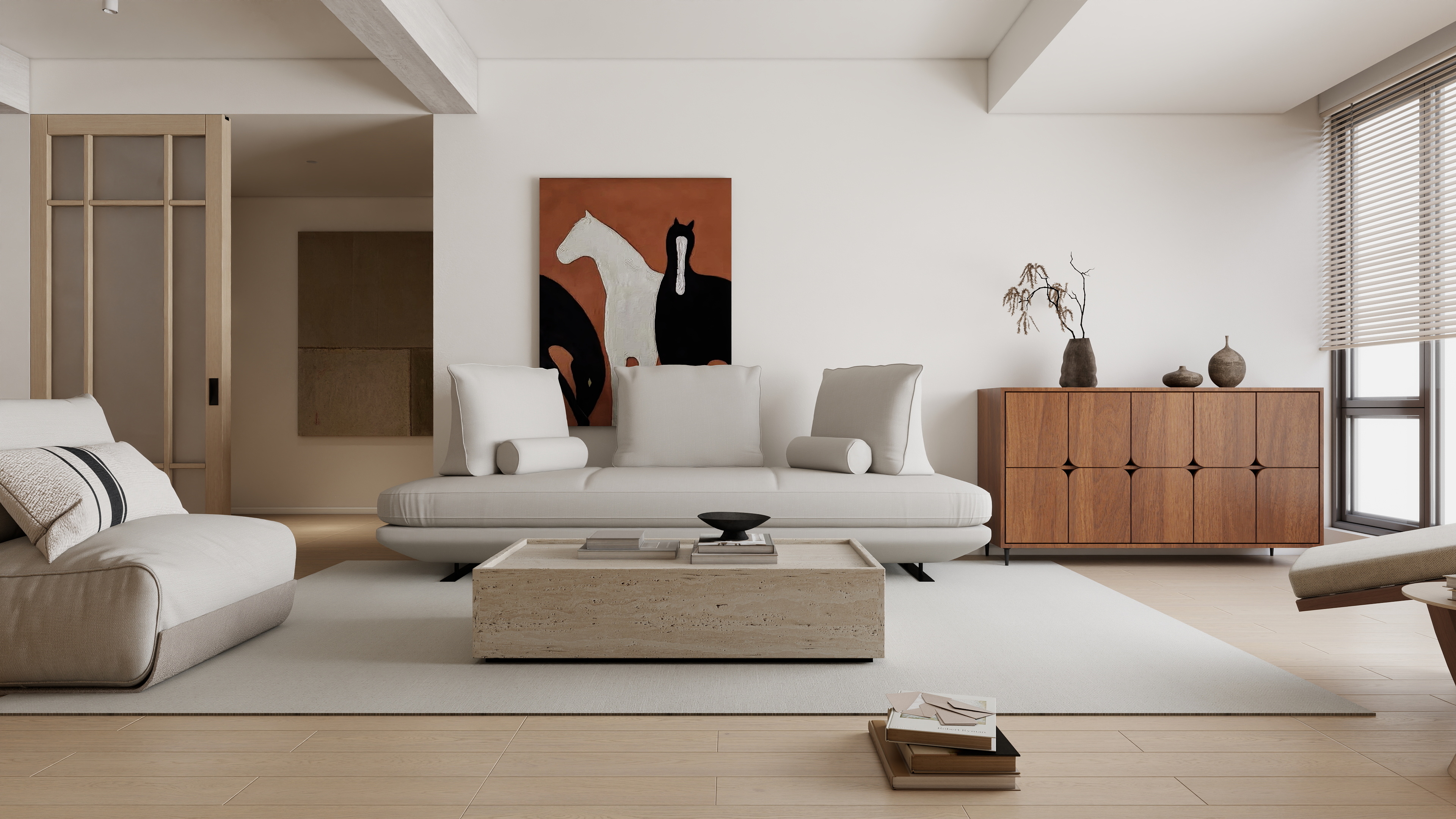 小文家居19852110102-日式原木风客餐厅-装修设计方案