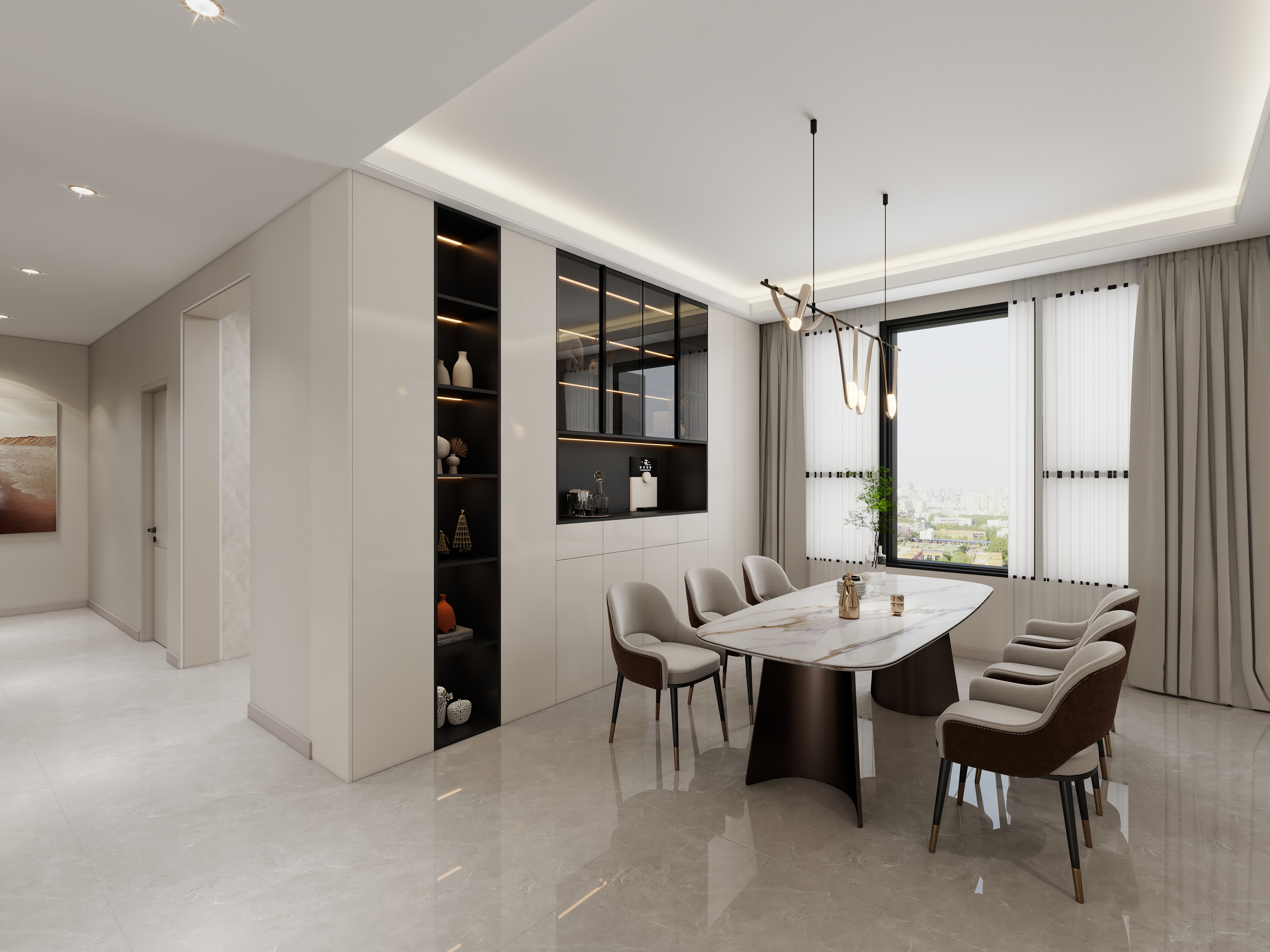 艺雅丽-135平现代简约 装修效果图