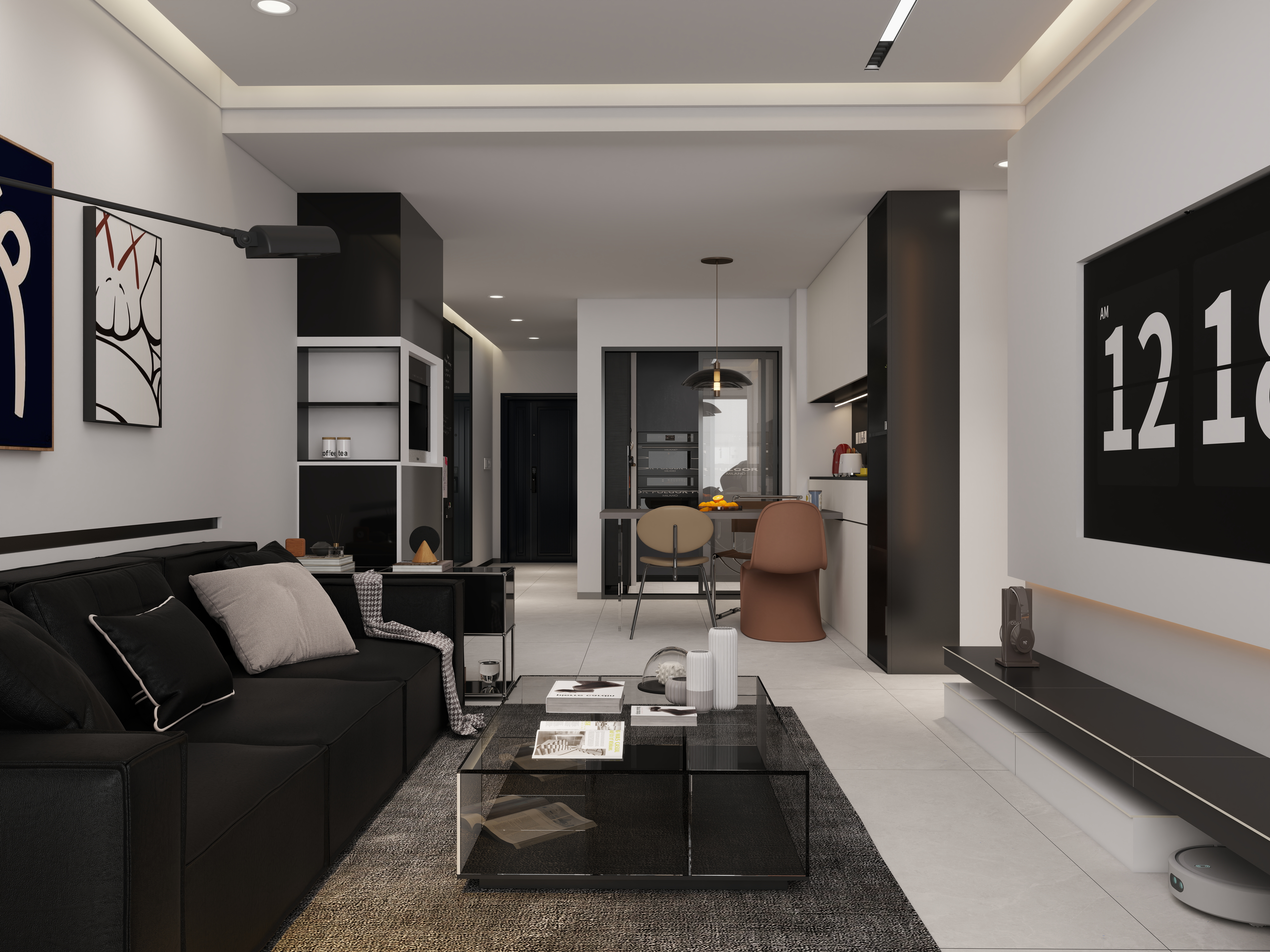 飞洒-第五大道现代简约132㎡4室-装修设计方案