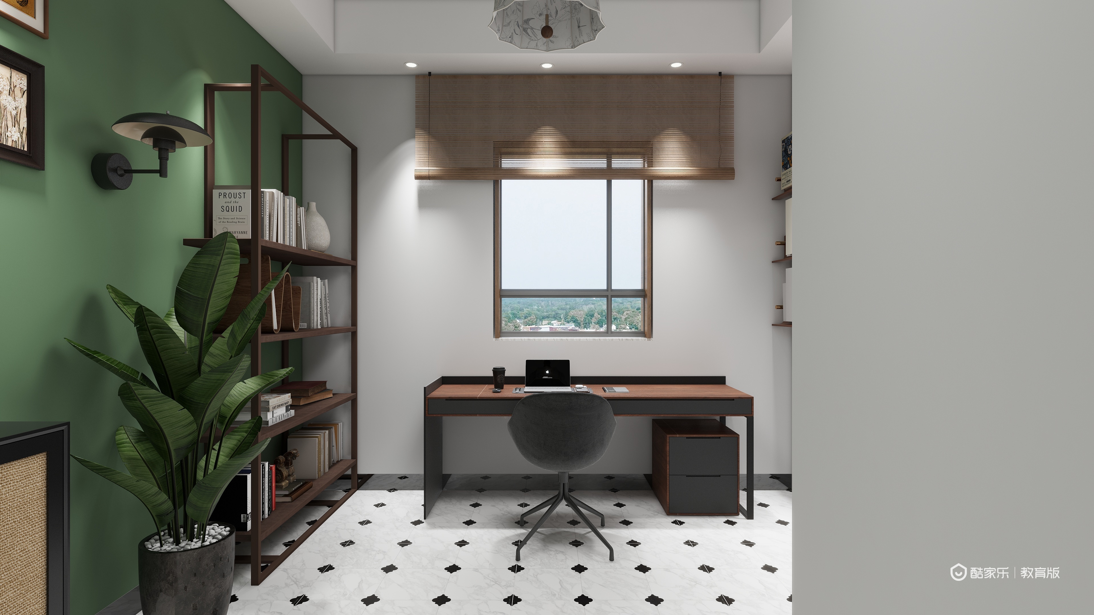 魏睿DfIs-南洋意境一层书房装修效果图第2张