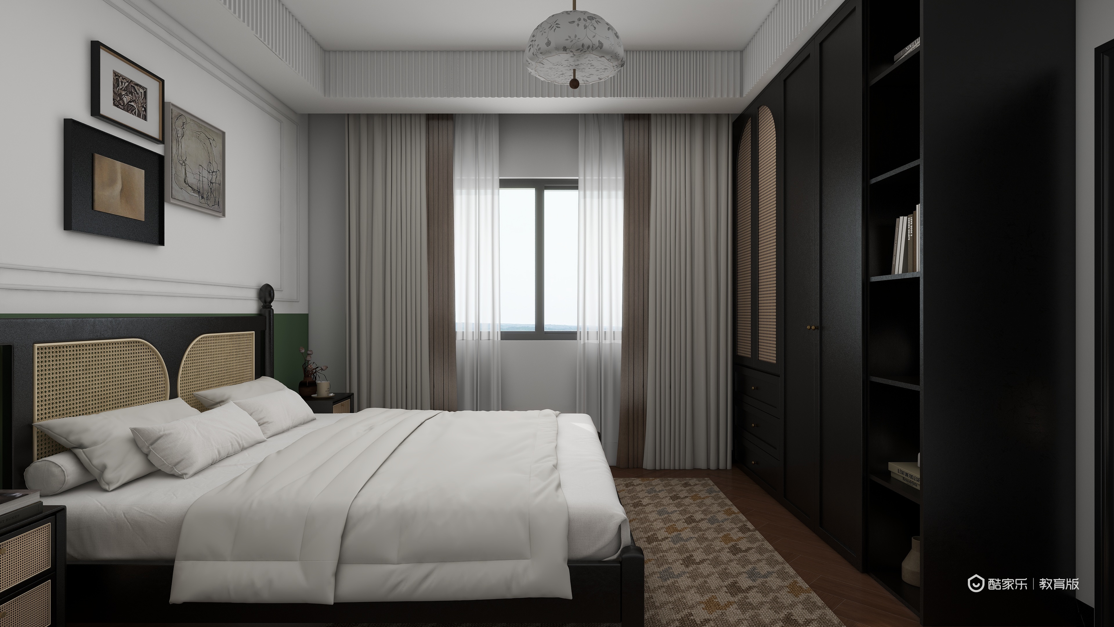 魏睿DfIs-南洋意境一层次卧装修效果图第1张