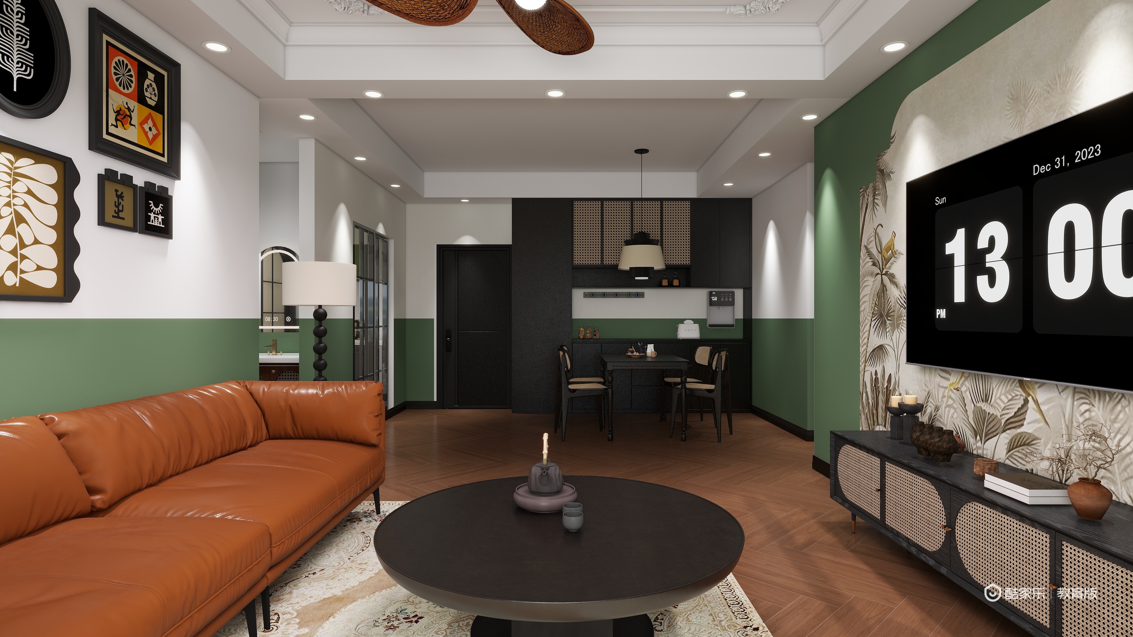 魏睿DfIs-南洋意境一层客餐厅装修效果图第2张