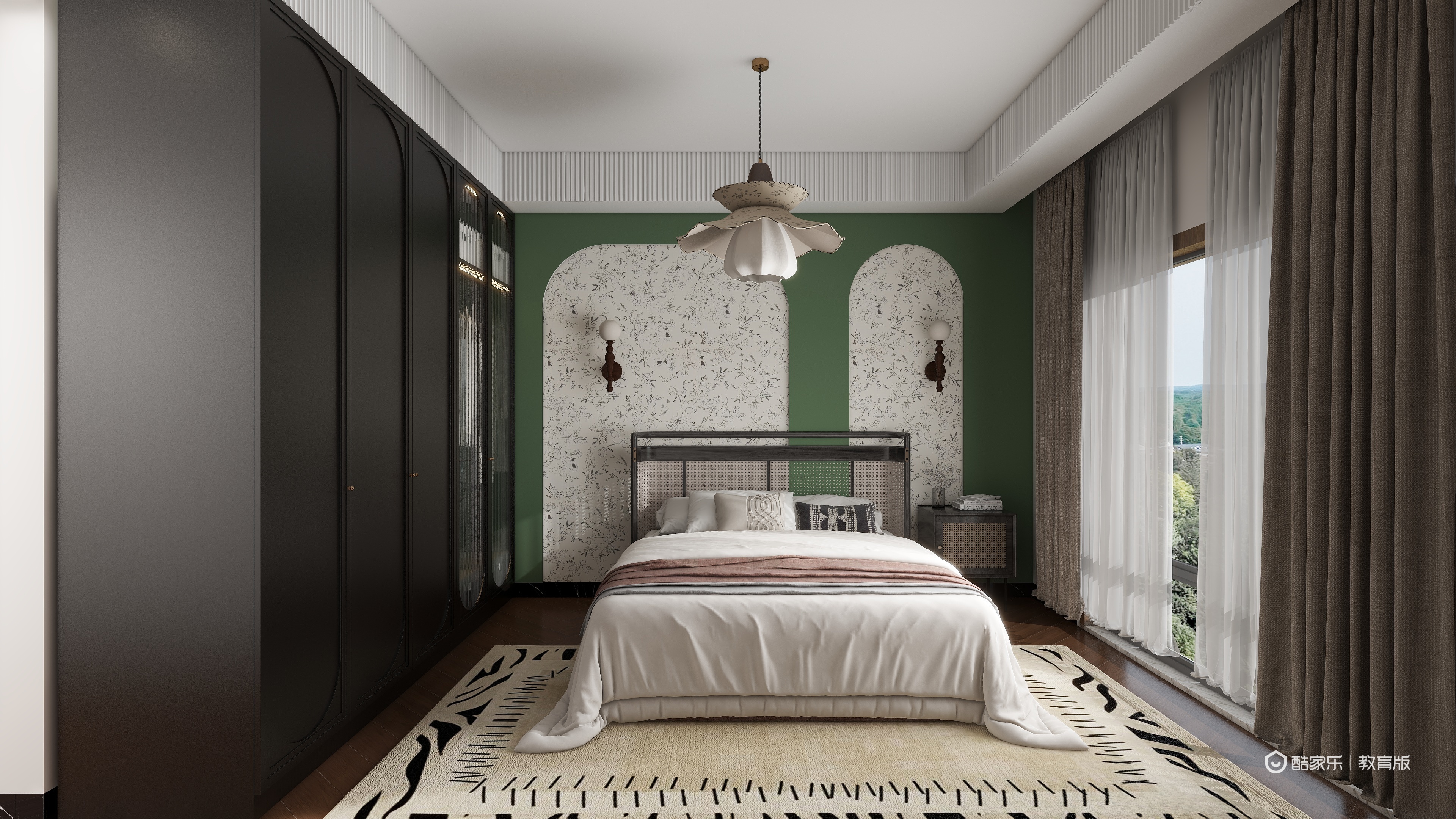 魏睿DfIs-南洋意境一层主卧装修效果图第1张