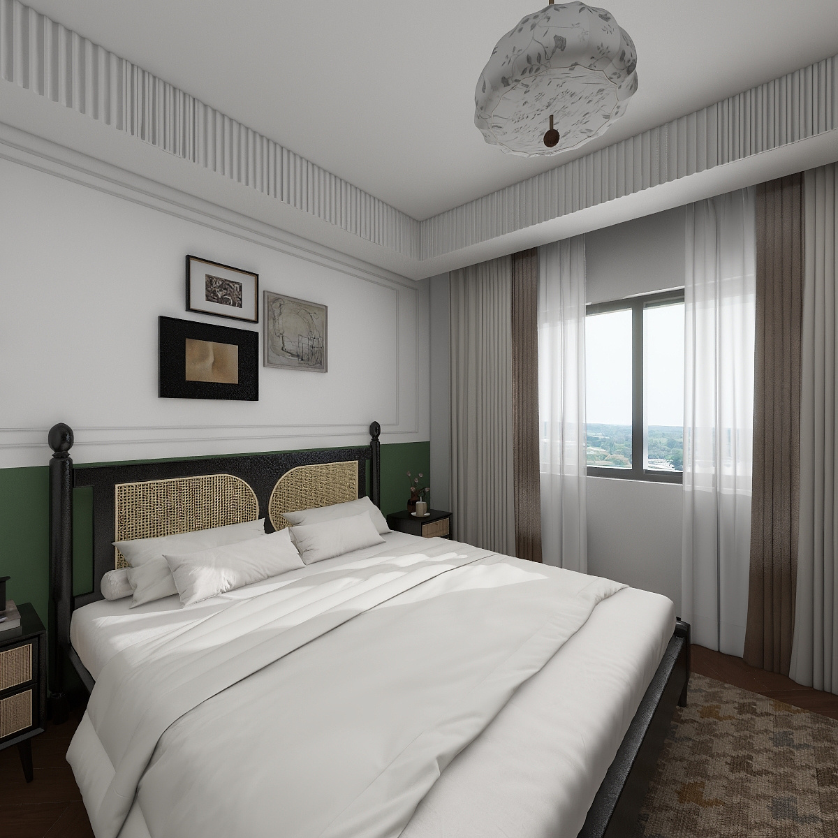 魏睿DfIs-南洋意境一层次卧装修效果图第3张