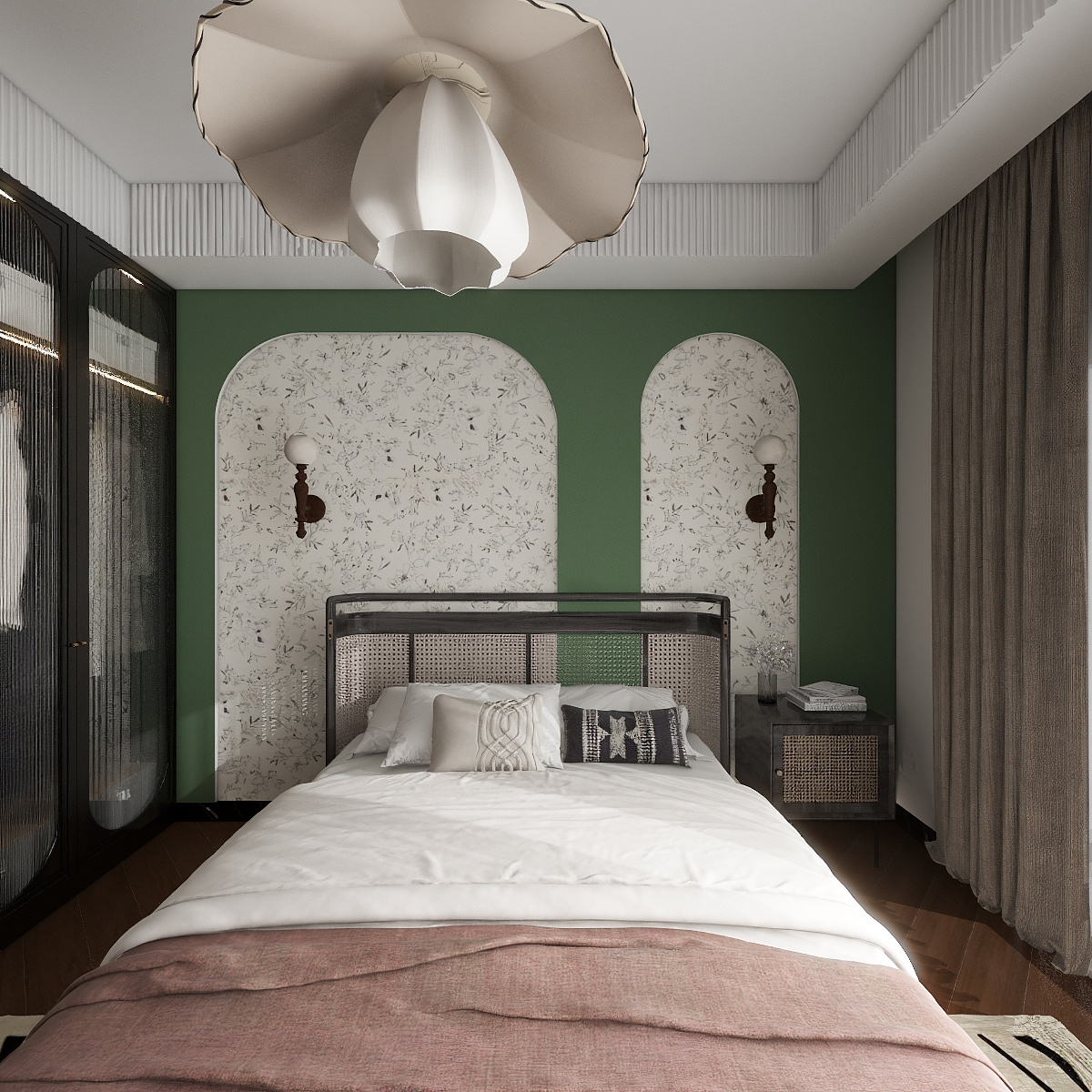 魏睿DfIs-南洋意境一层主卧装修效果图第3张