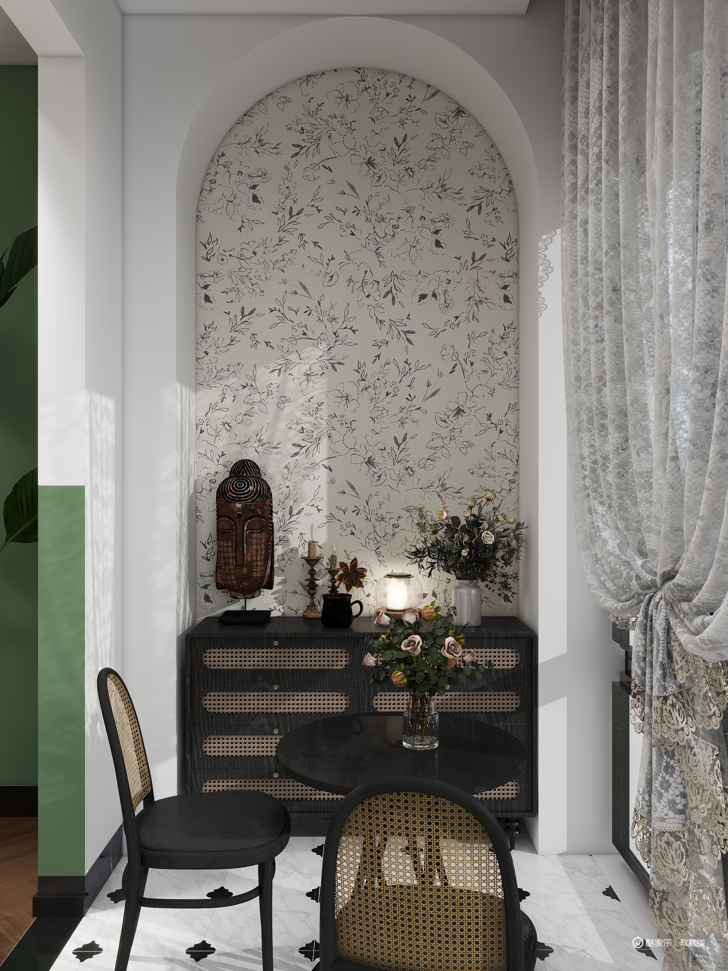 魏睿DfIs-南洋意境一层阳台装修效果图第1张