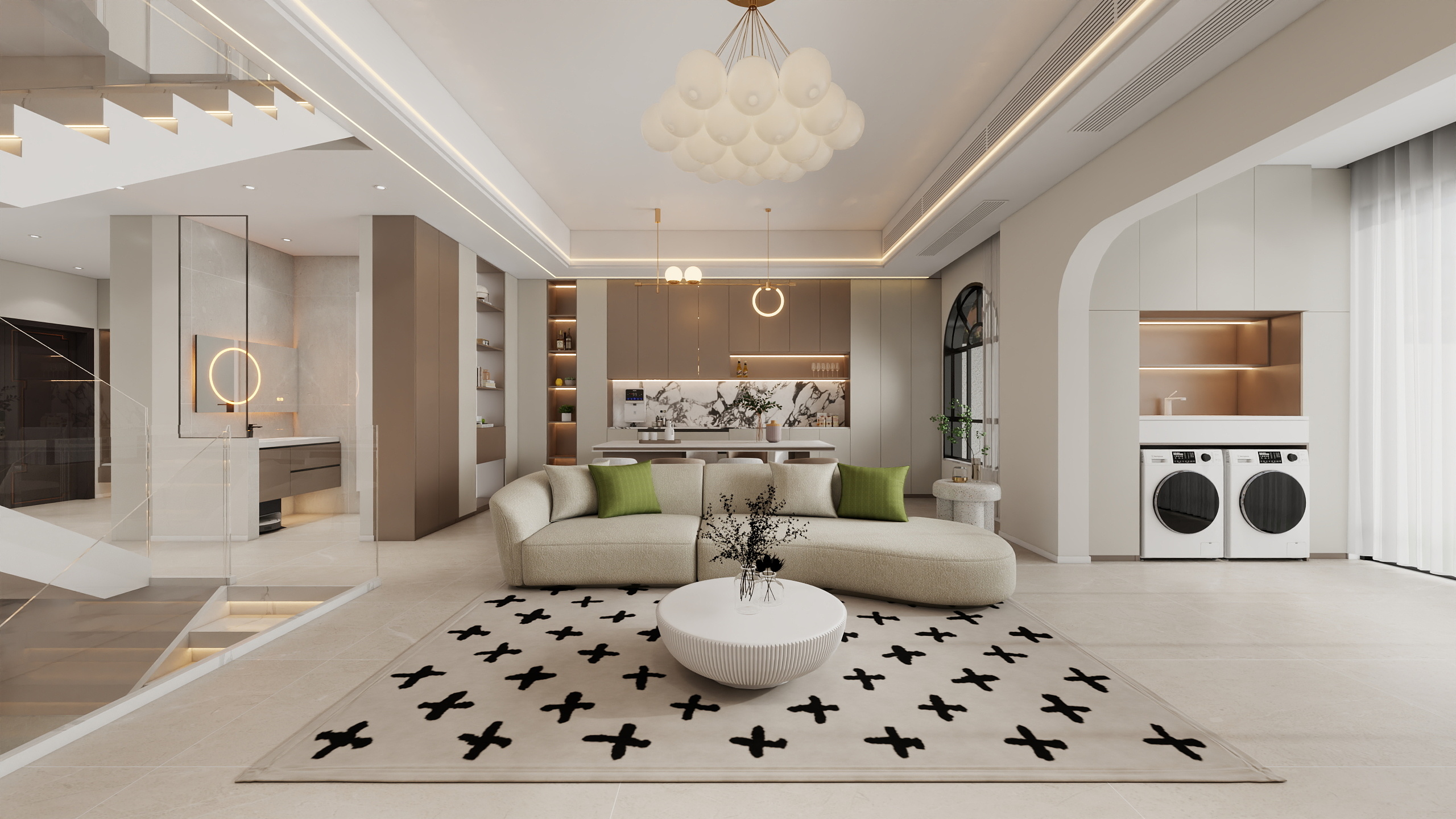 成爽-四川崇州嘉裕第六洲斑斓屿（436平方现代简约别墅）-装修设计方案