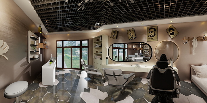 塔叶尔-理发店-装修设计方案