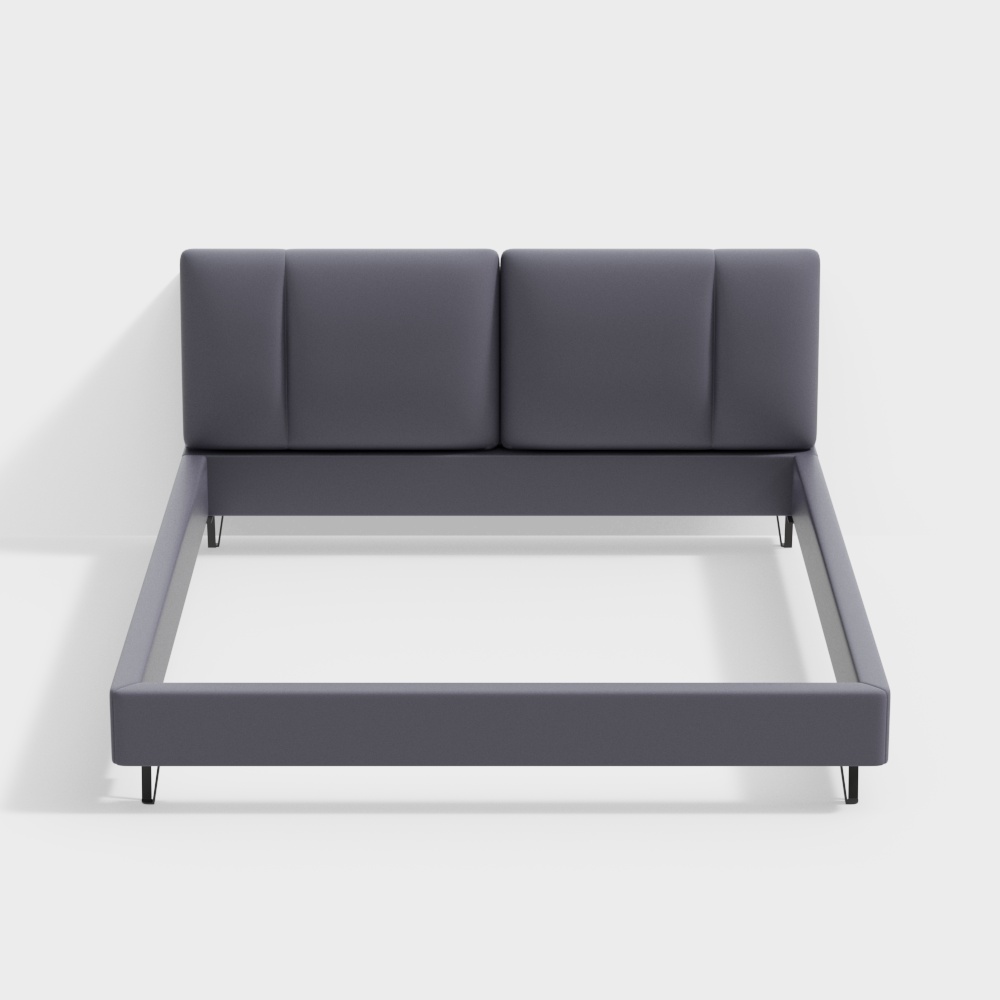 现代极简·典致系列·CLJ-MF-9907床-无床品3D模型