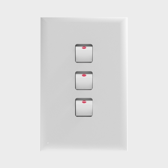HPM Triple Light Switch for Electrical Applications