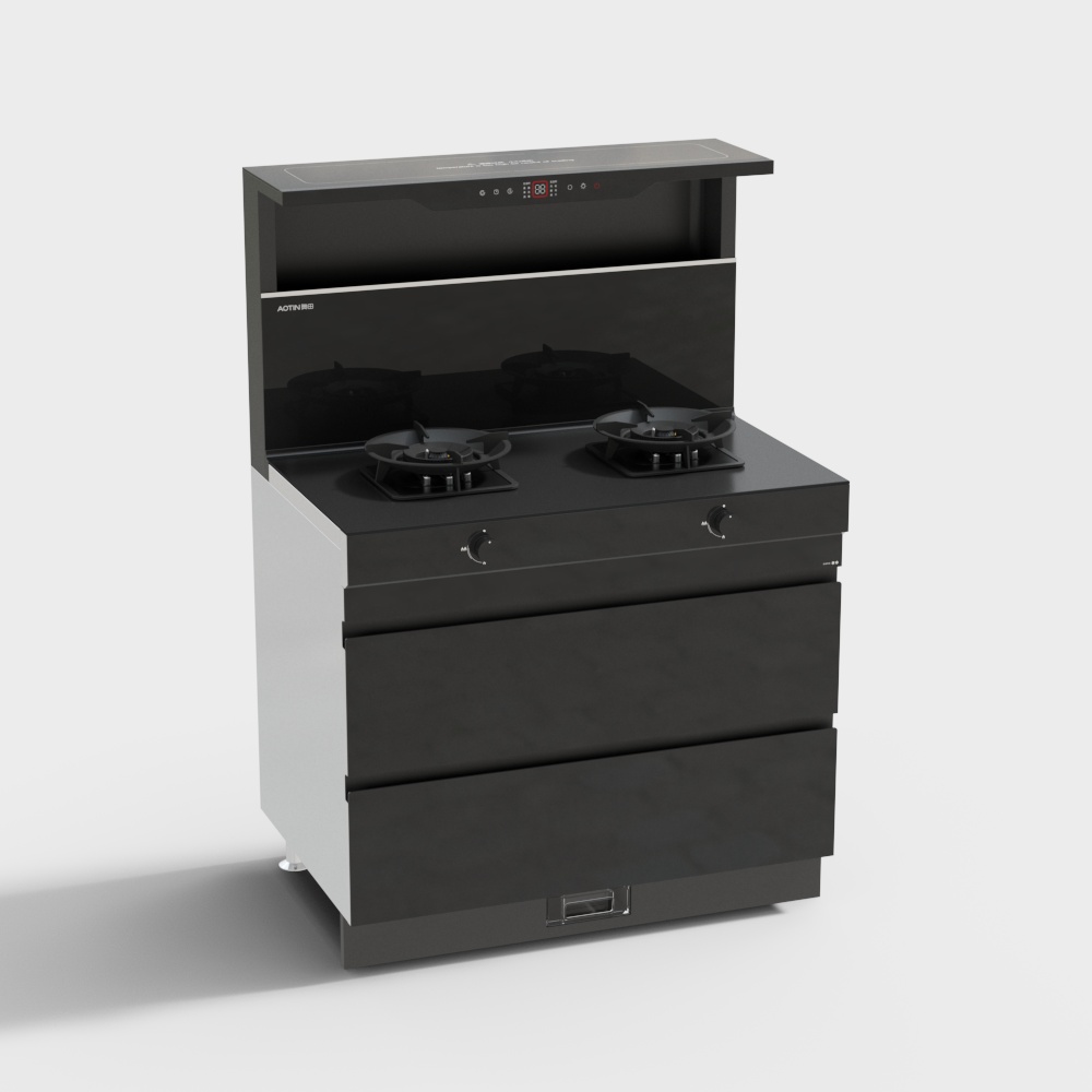 AOTIN奥田集成灶-90X3S(黑)3D模型