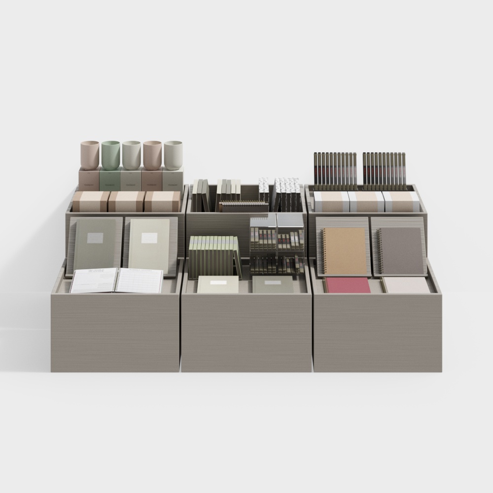 文具店商架3D模型