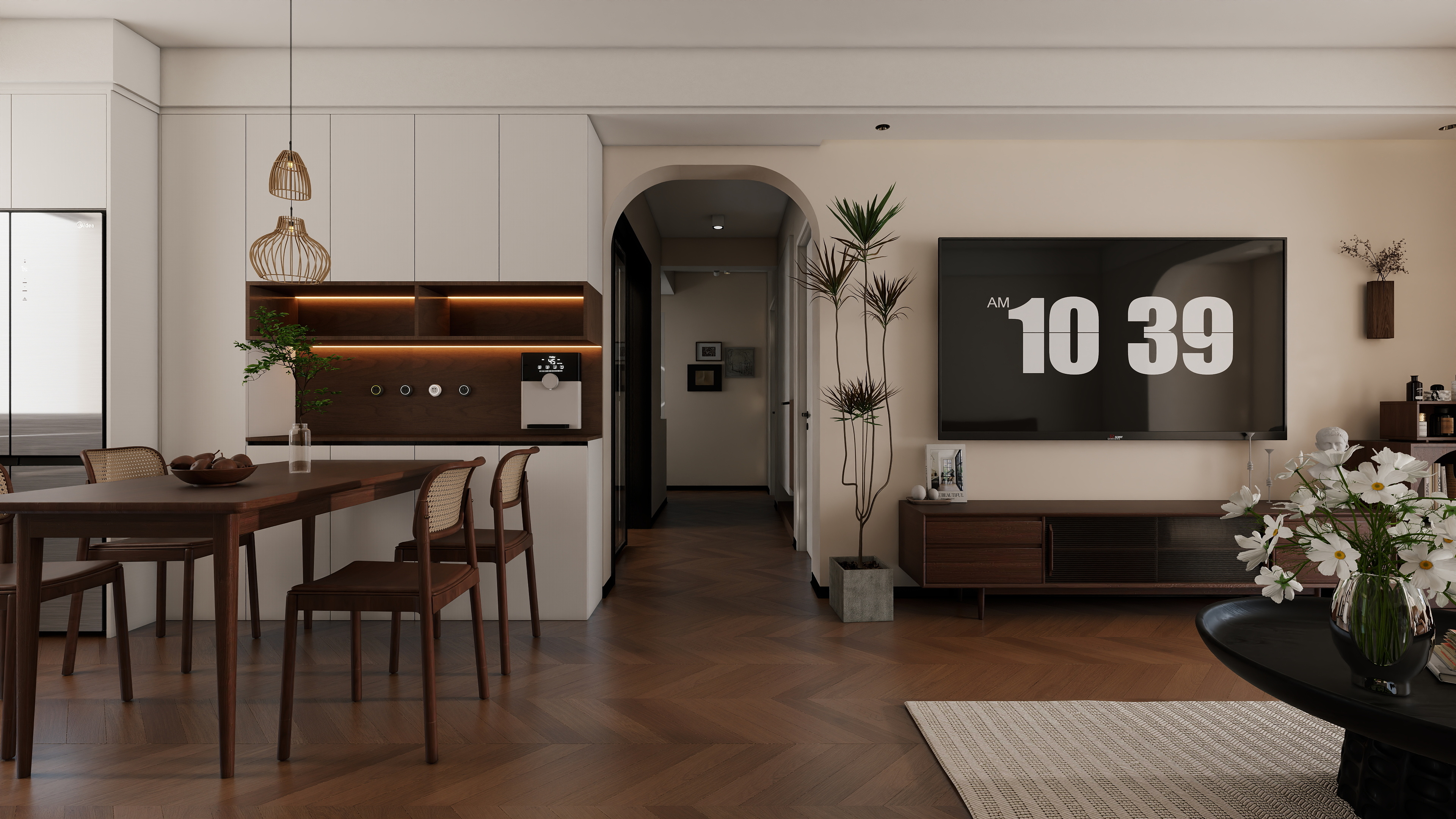 设计师一撇子浩-奶油中古风4房-装修设计方案