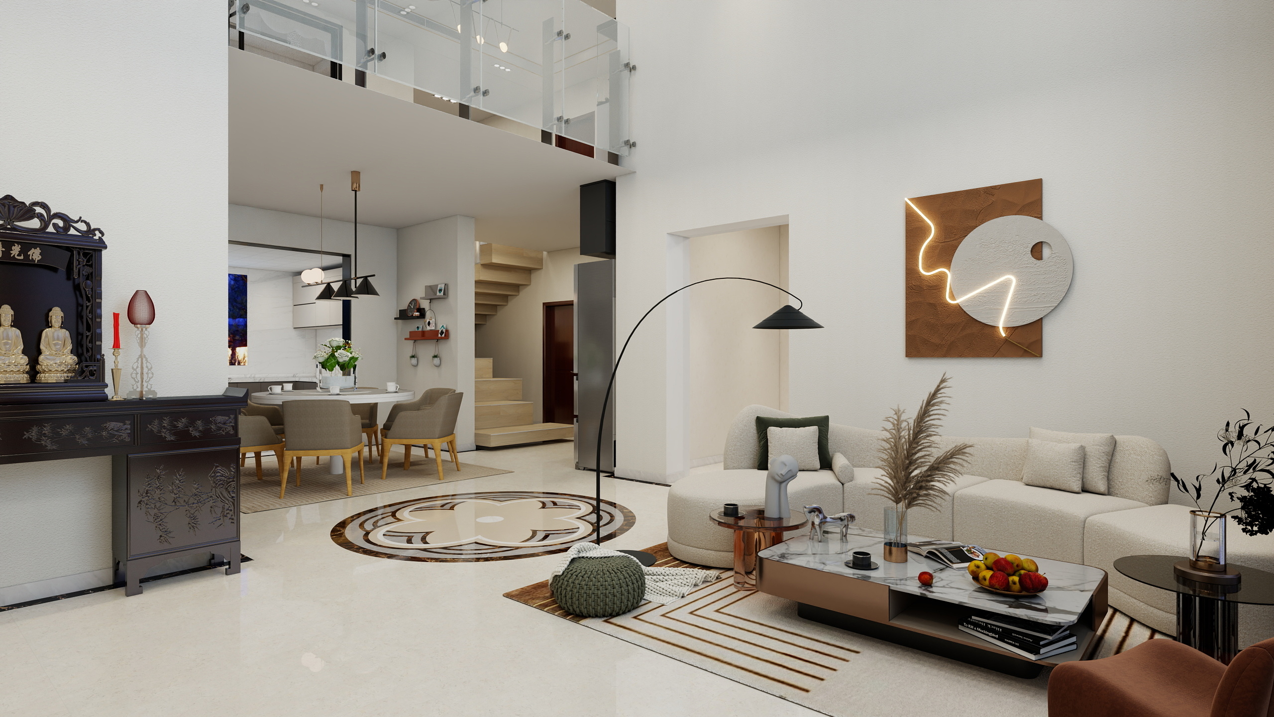 Luxus雷克瑟思艺术涂料小陈-142㎡4室装修效果图