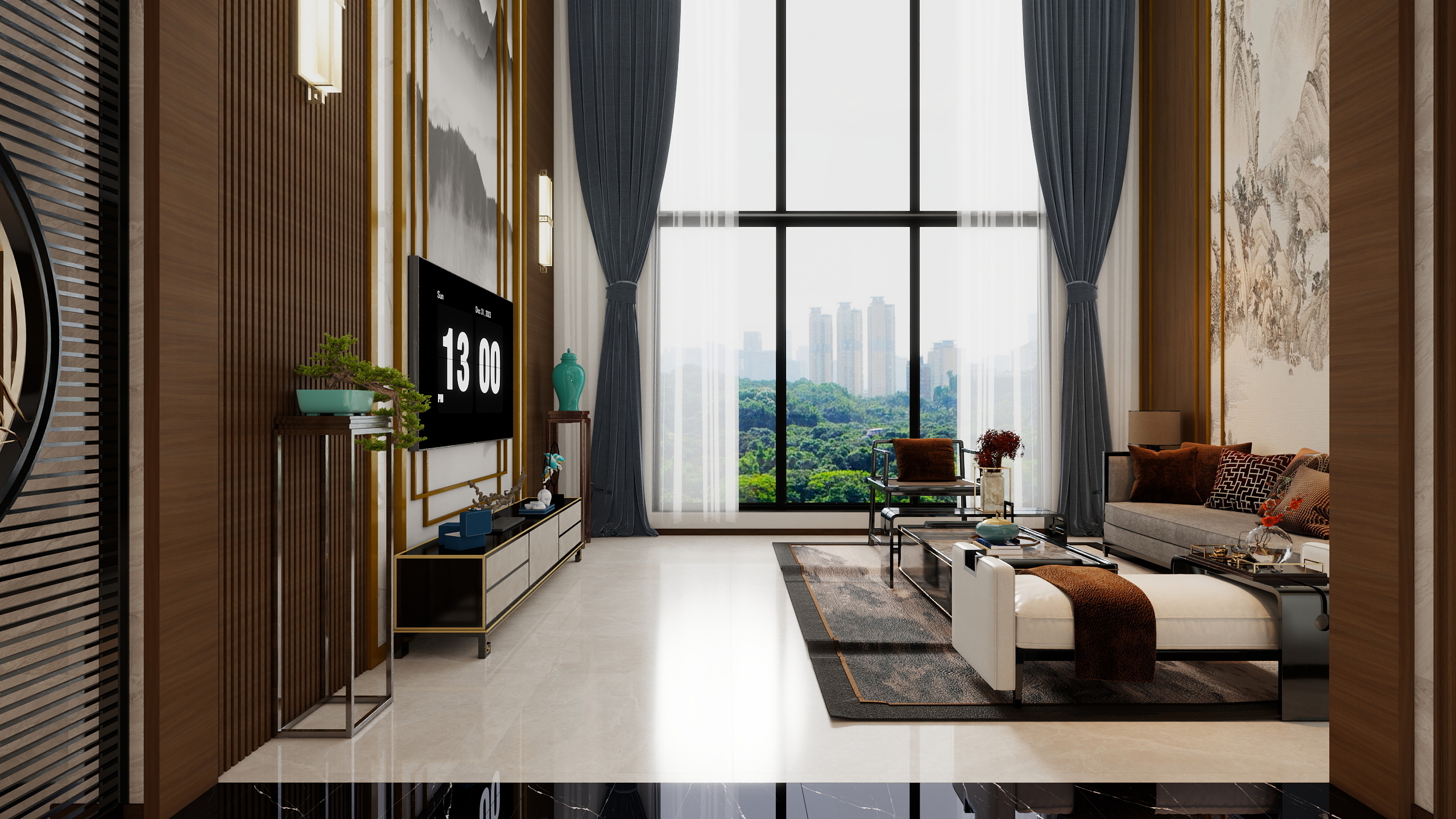 全屋定制设计321-142㎡2室装修效果图