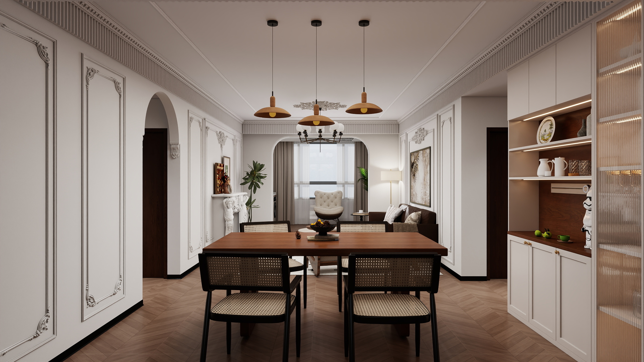 室内设计徐仕元-国联壹山境--中古风-装修设计方案