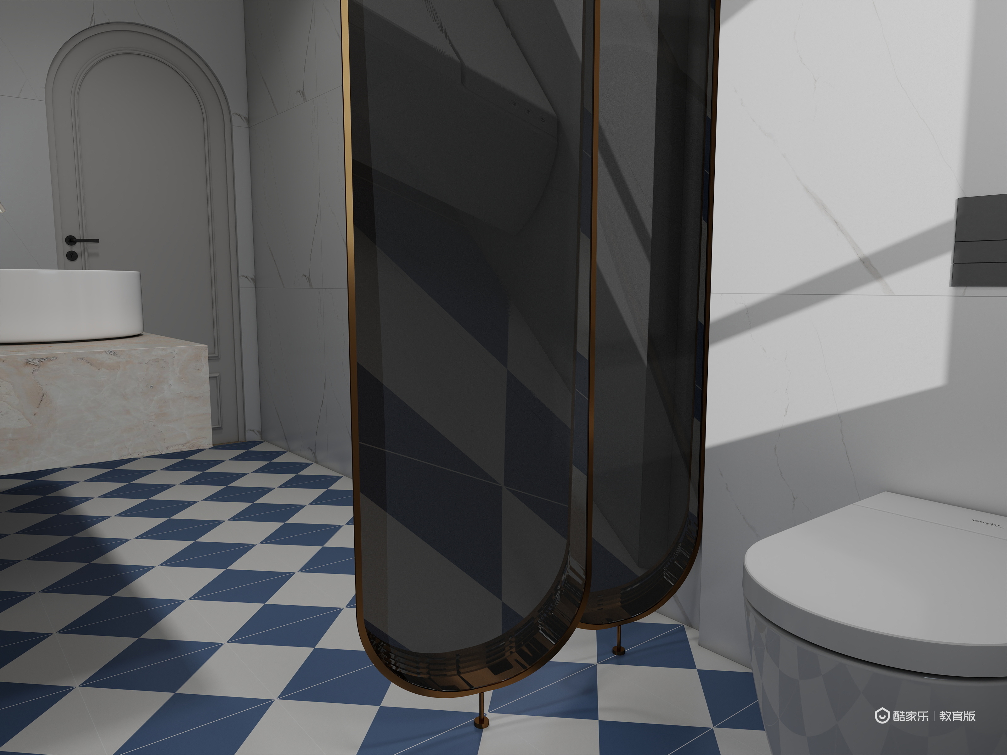 马程想-晨胧华庭住宅小区167㎡4室一层卫生间装修效果图第1张