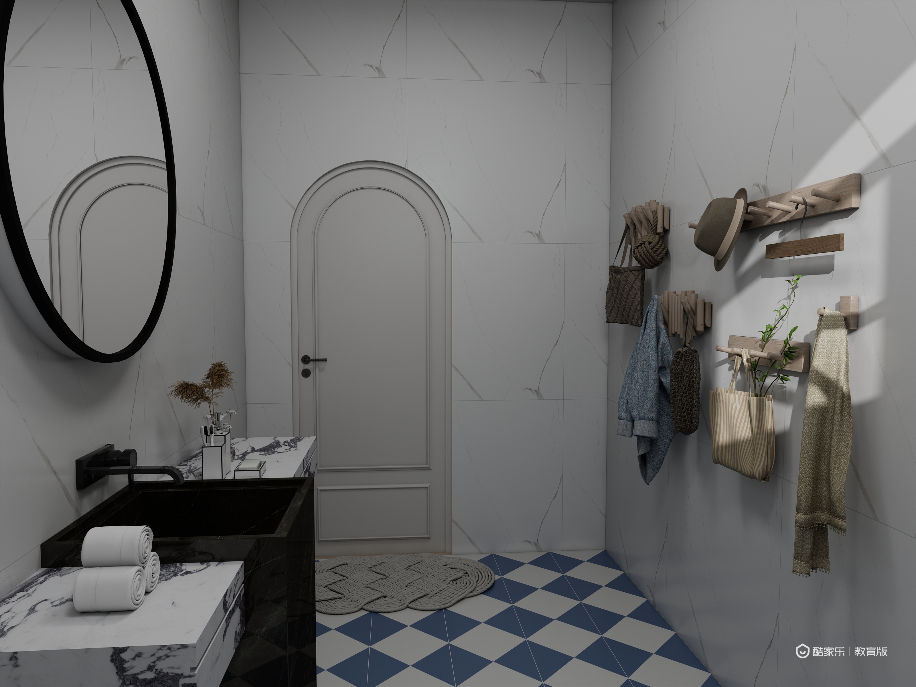 马程想-晨胧华庭住宅小区167㎡4室一层卫生间装修效果图第2张