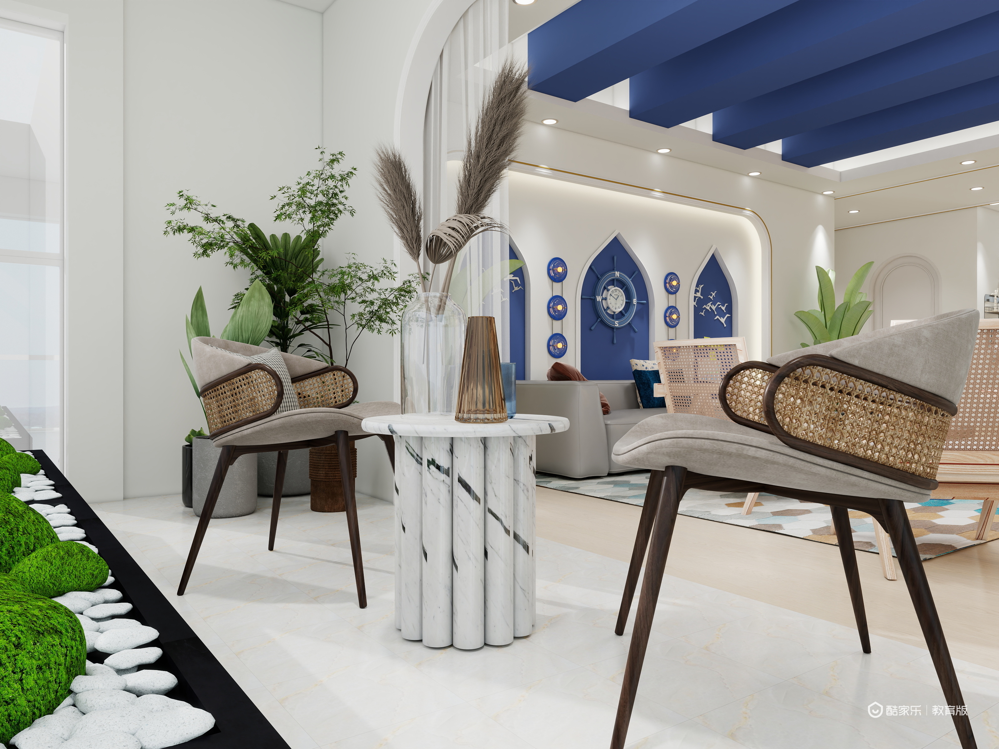 马程想-晨胧华庭住宅小区167㎡4室一层阳台装修效果图第2张