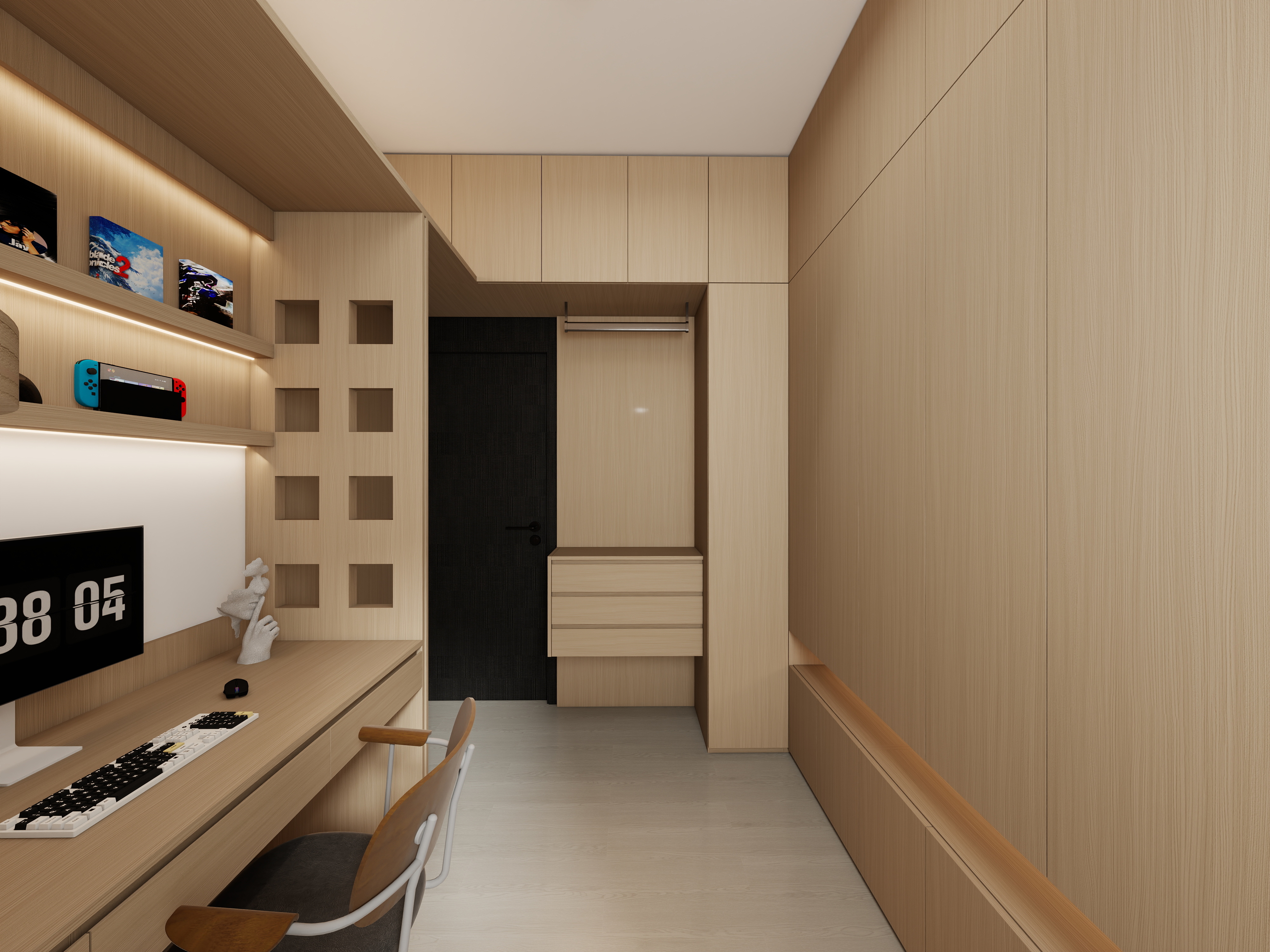 游顺林设计-在住房改造衣帽间书房-装修设计方案