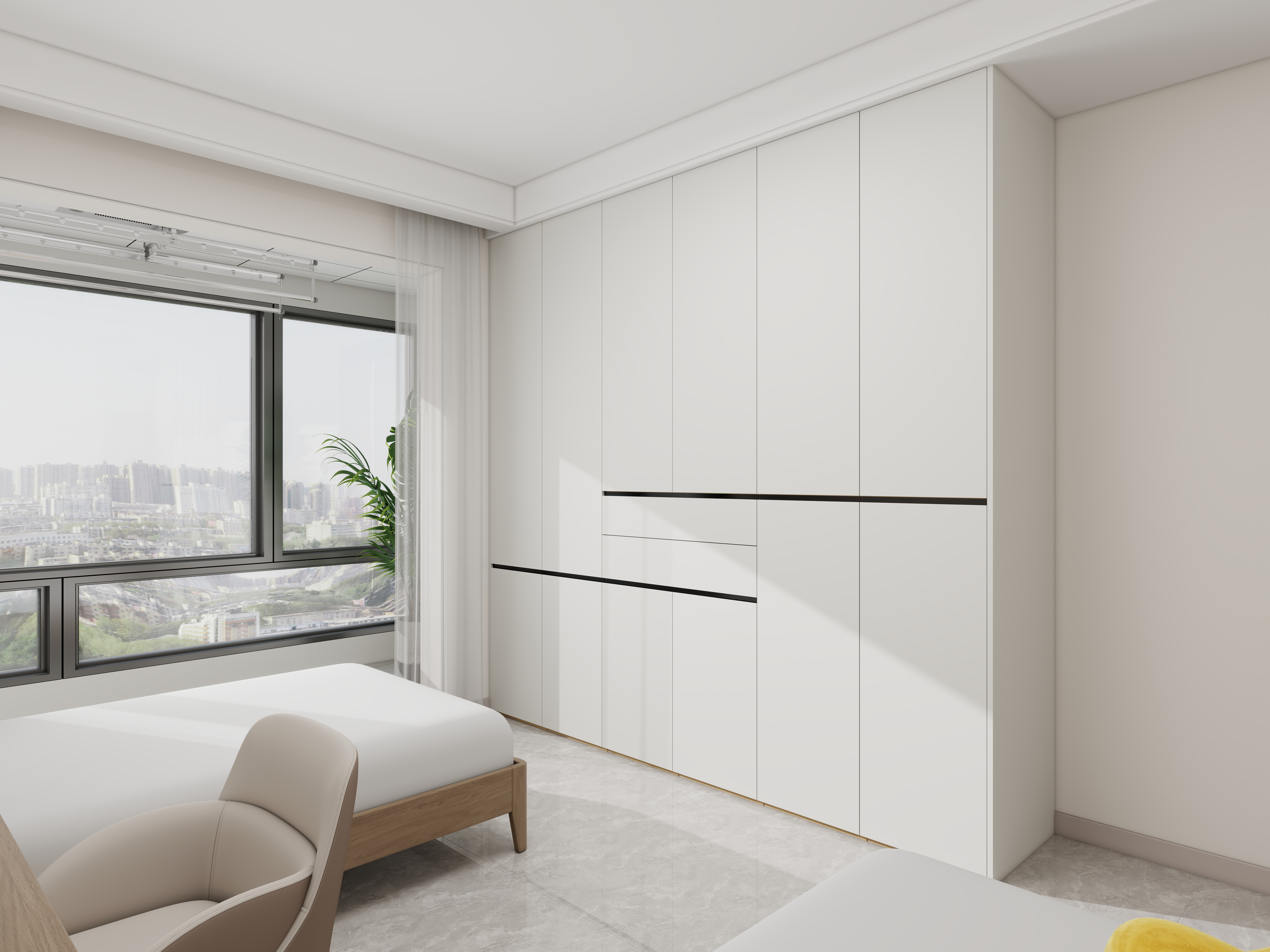 艺雅丽-98平现代简约装修效果图