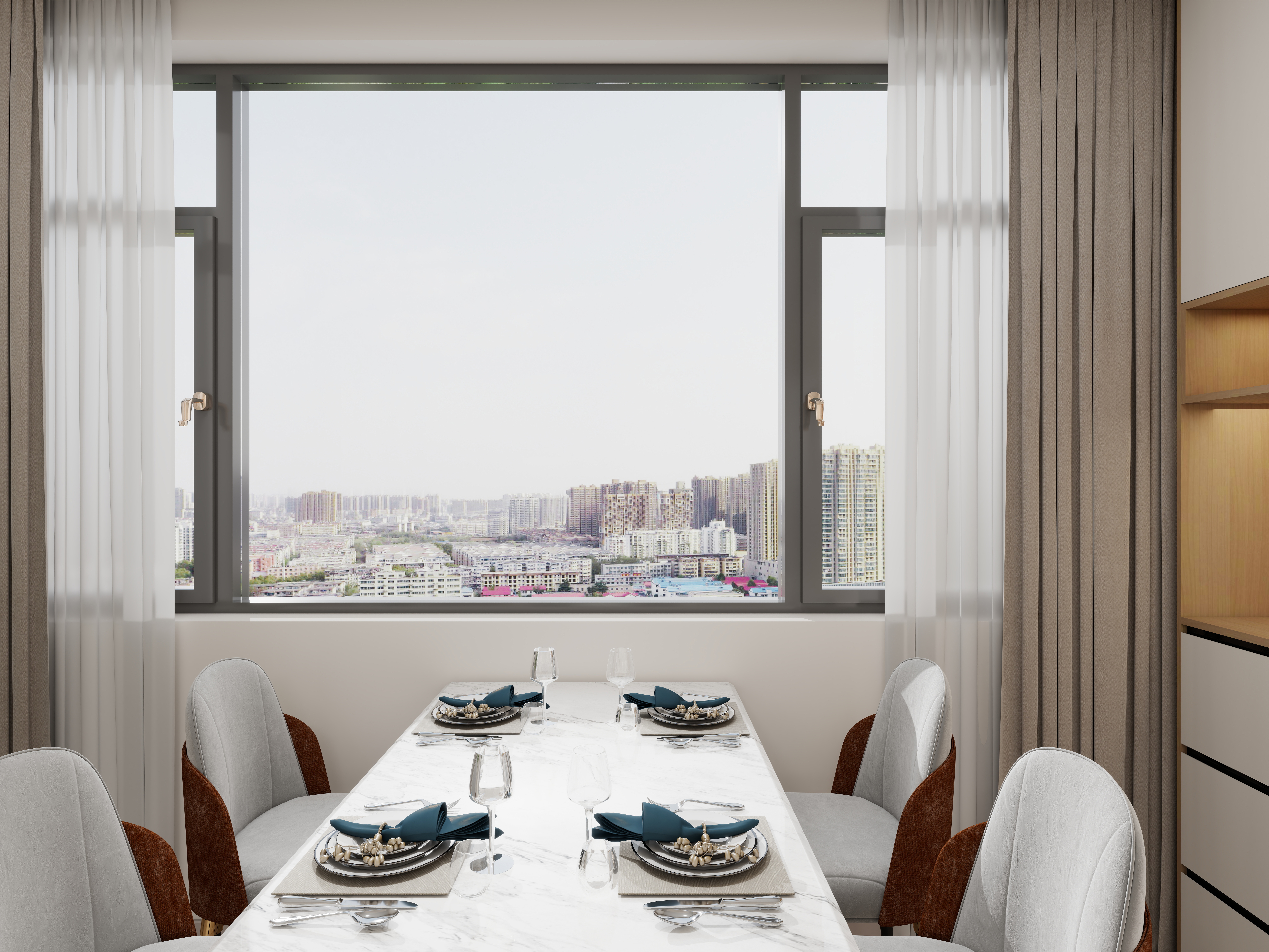 艺雅丽-98平现代简约装修效果图