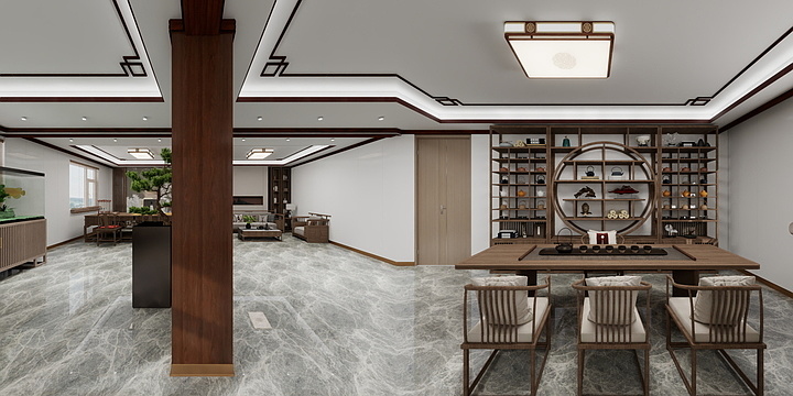 设计师Sev7n-中式会所-装修设计方案