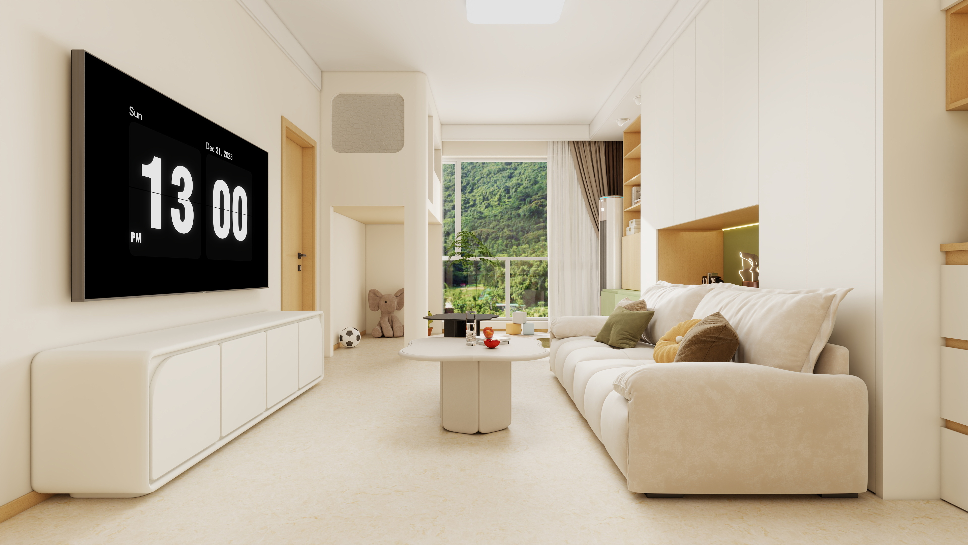 卓来studio-原木78㎡2室装修效果图