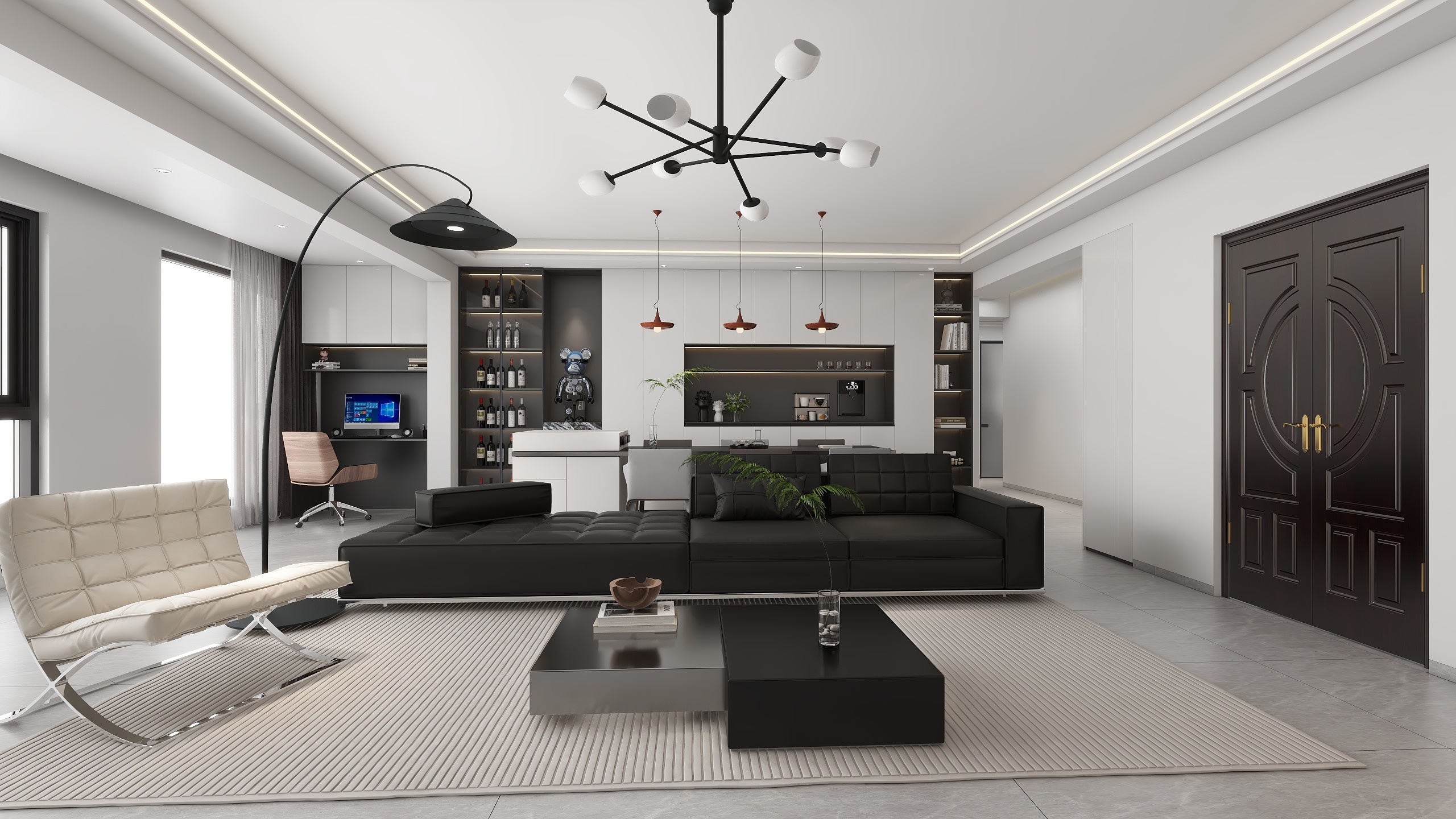 李道福-137㎡黑白灰大平层-装修设计方案