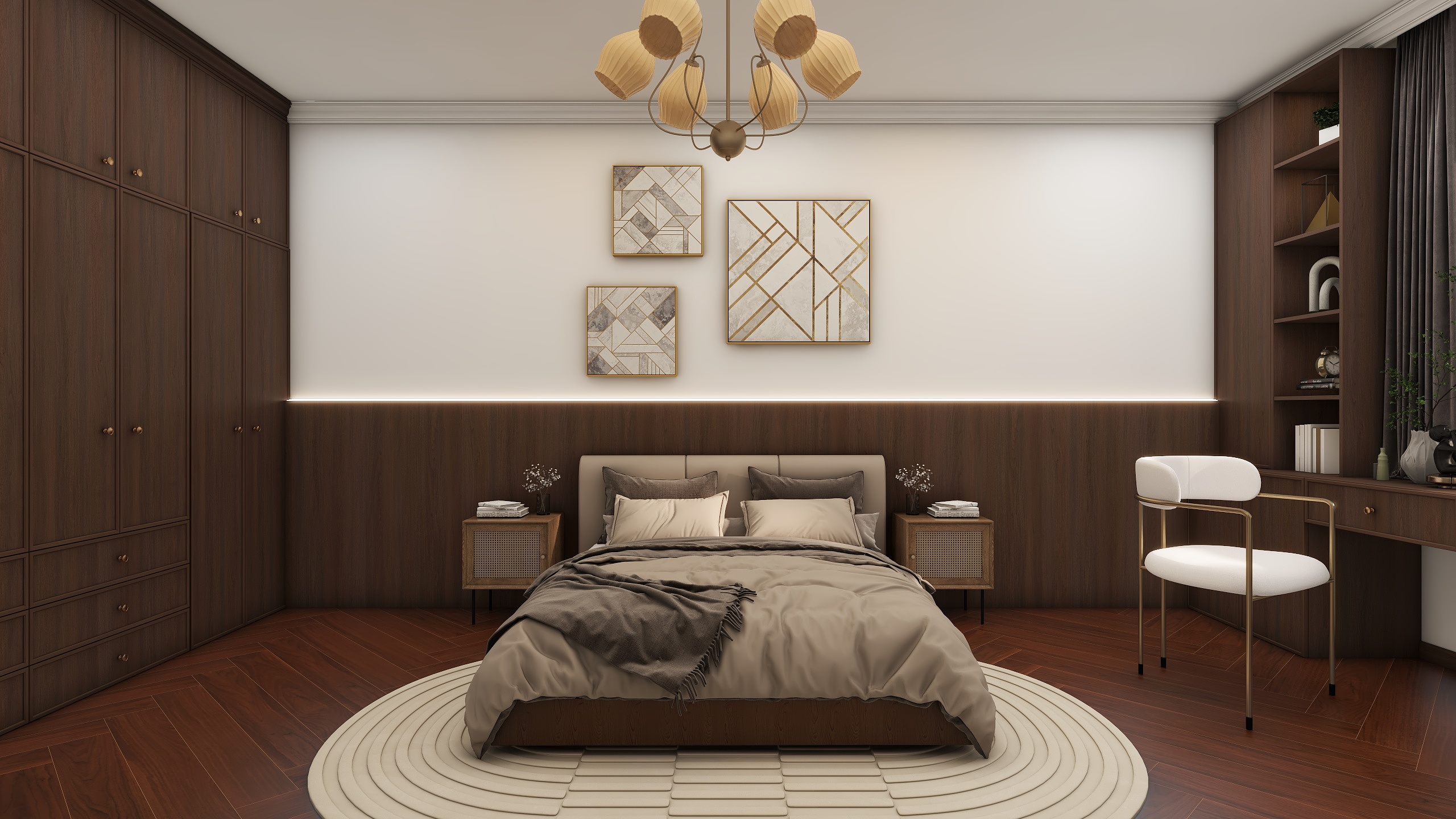 Curry_stay-中古风卧室装修效果图