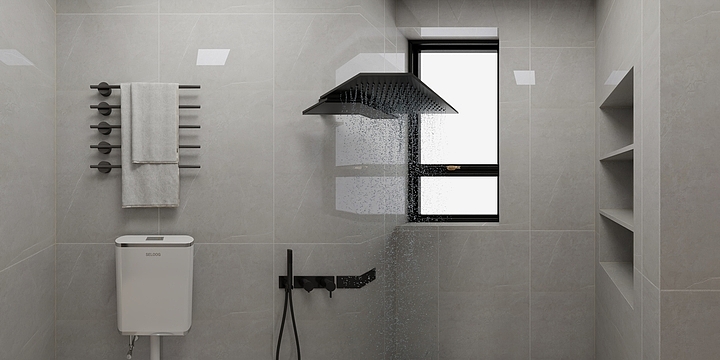 设计YS-A户型现代黑白灰-装修设计方案