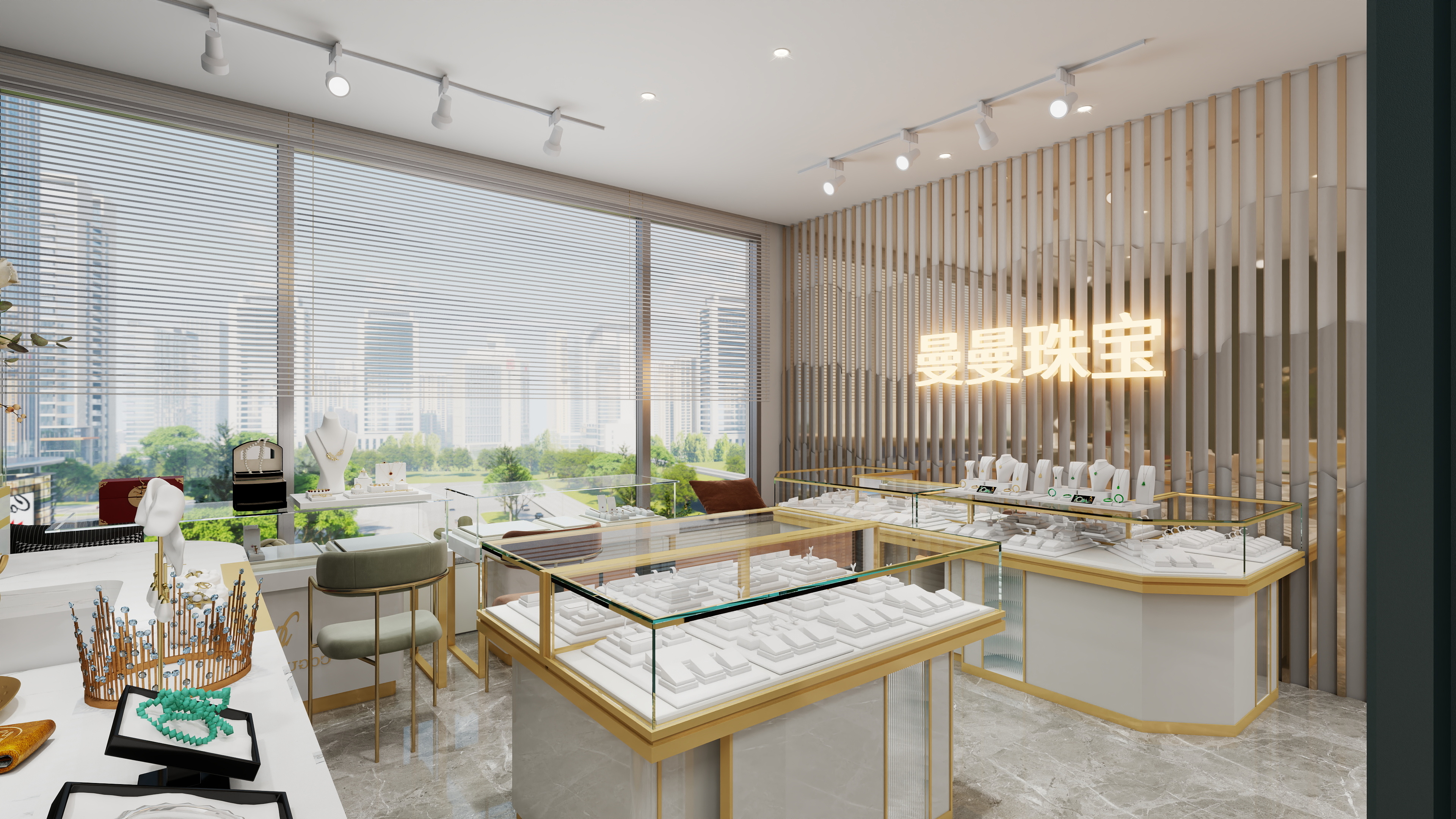@我是小周周-现代轻奢华 珠宝店-装修设计方案