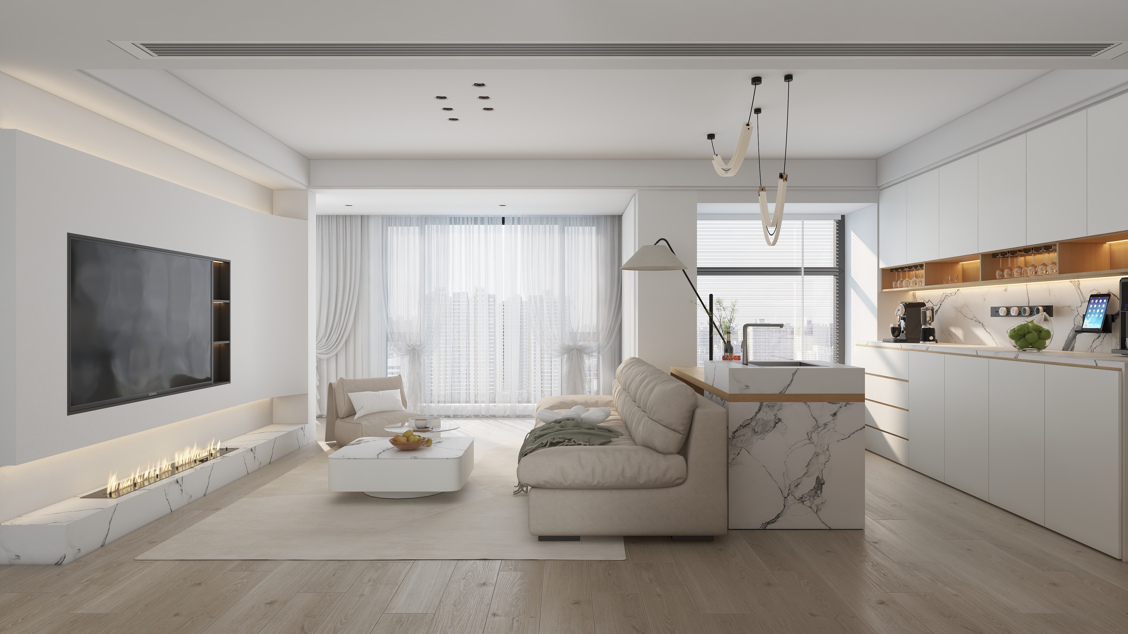 汐墨--XMDesign-现代原木极简装修效果图