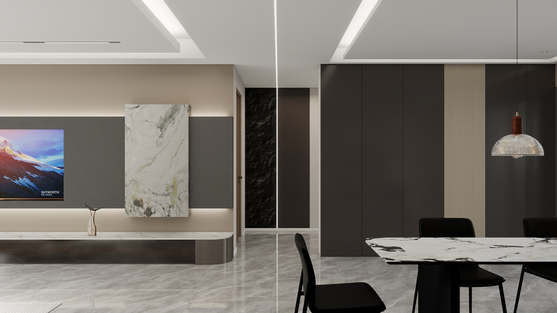 轻-凡-黄金河谷小区160㎡4室-装修设计方案