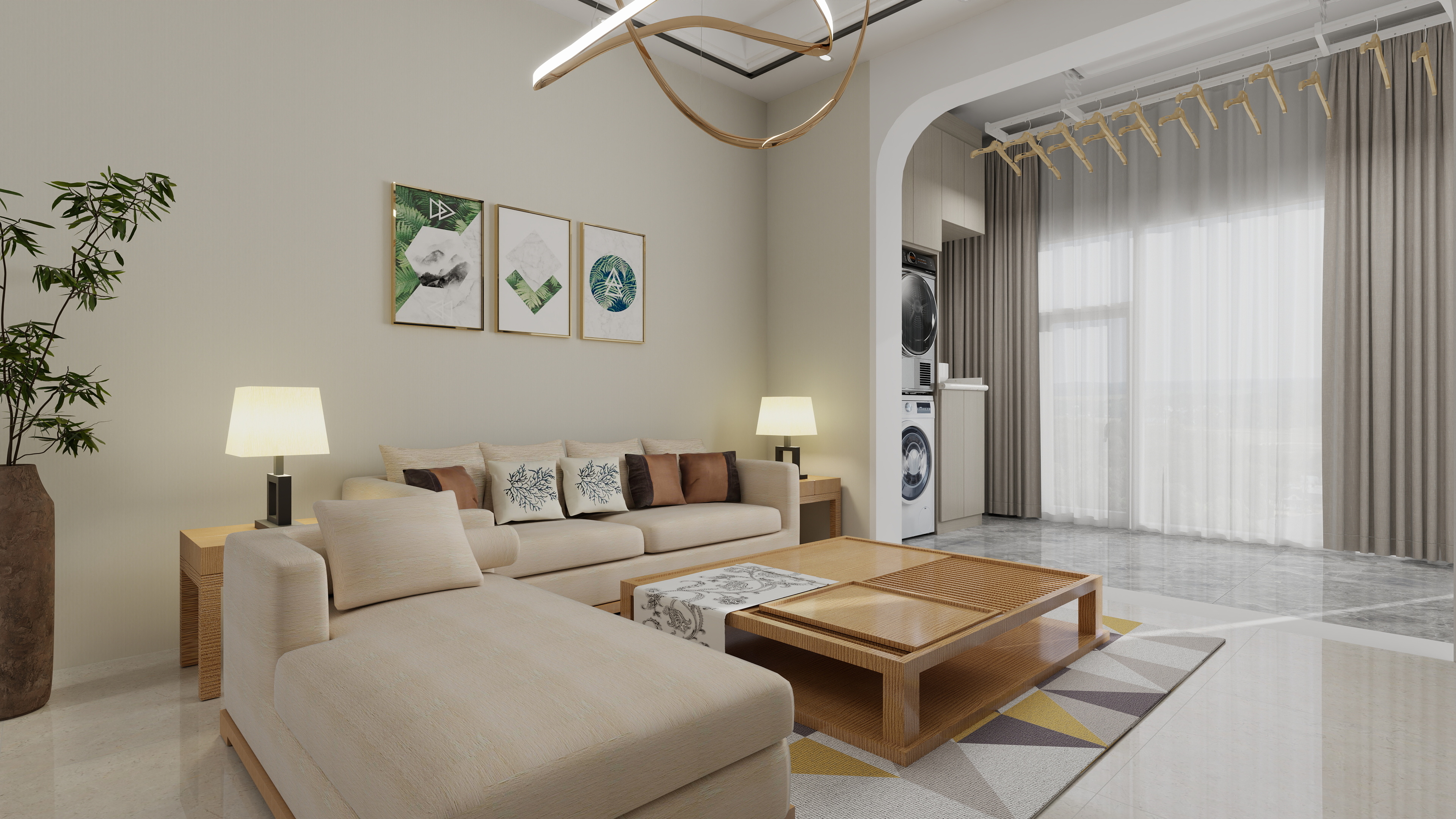 萧默528-现代简约127㎡4室装修效果图