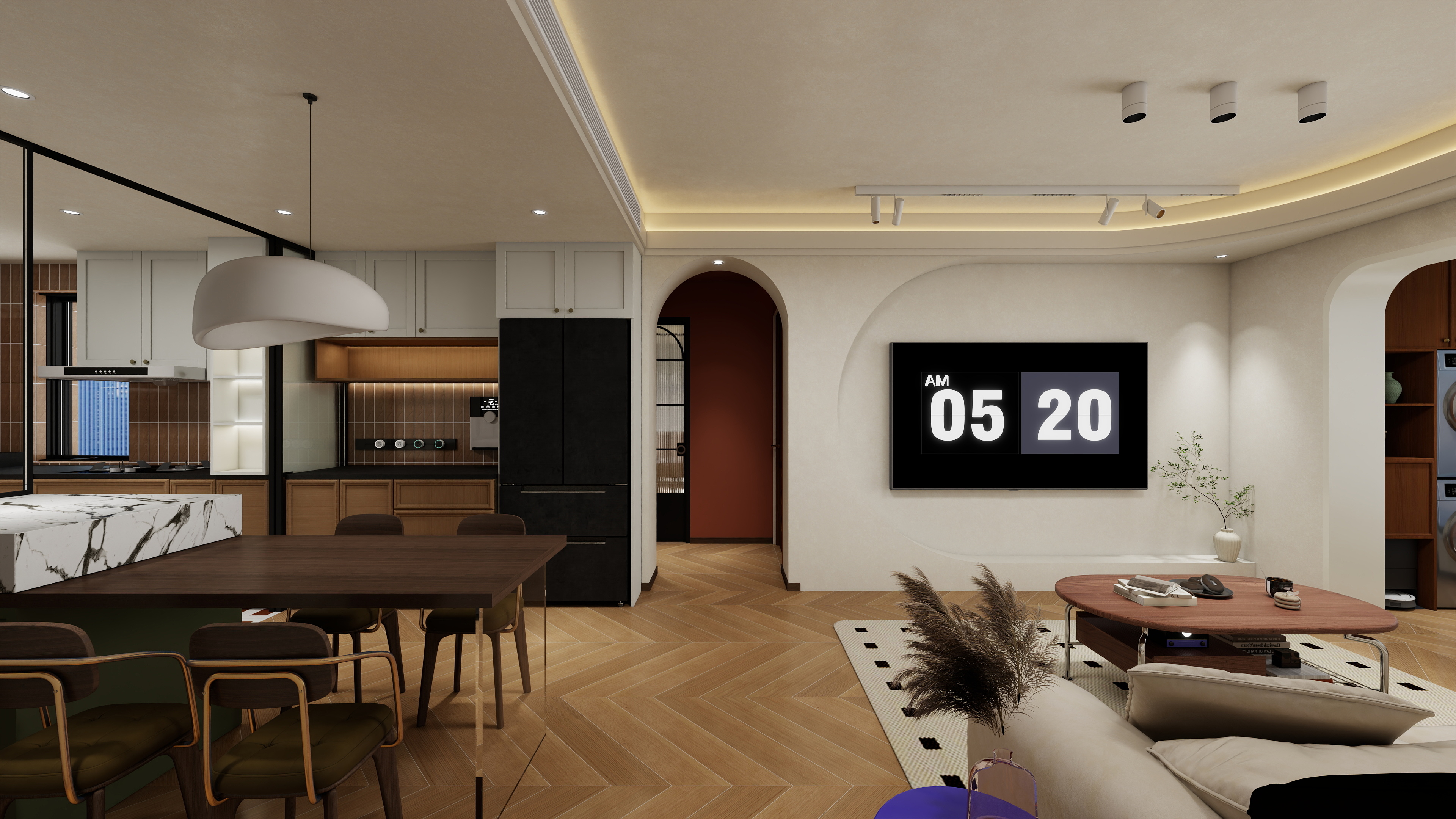 AceBQ-书香雅苑  85㎡复古-开放式-装修设计方案