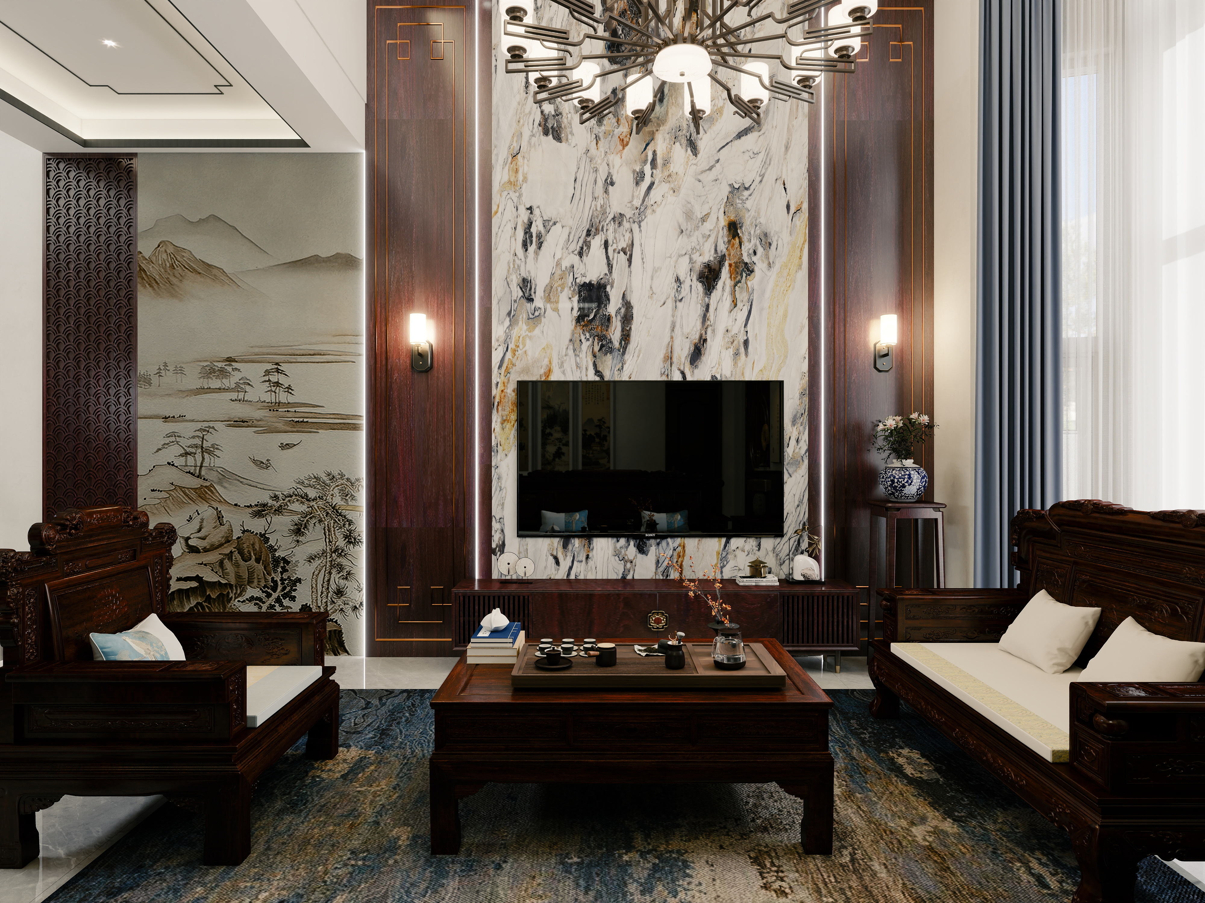 设计师余洋-​《云庐》中式自建房三层-装修设计方案