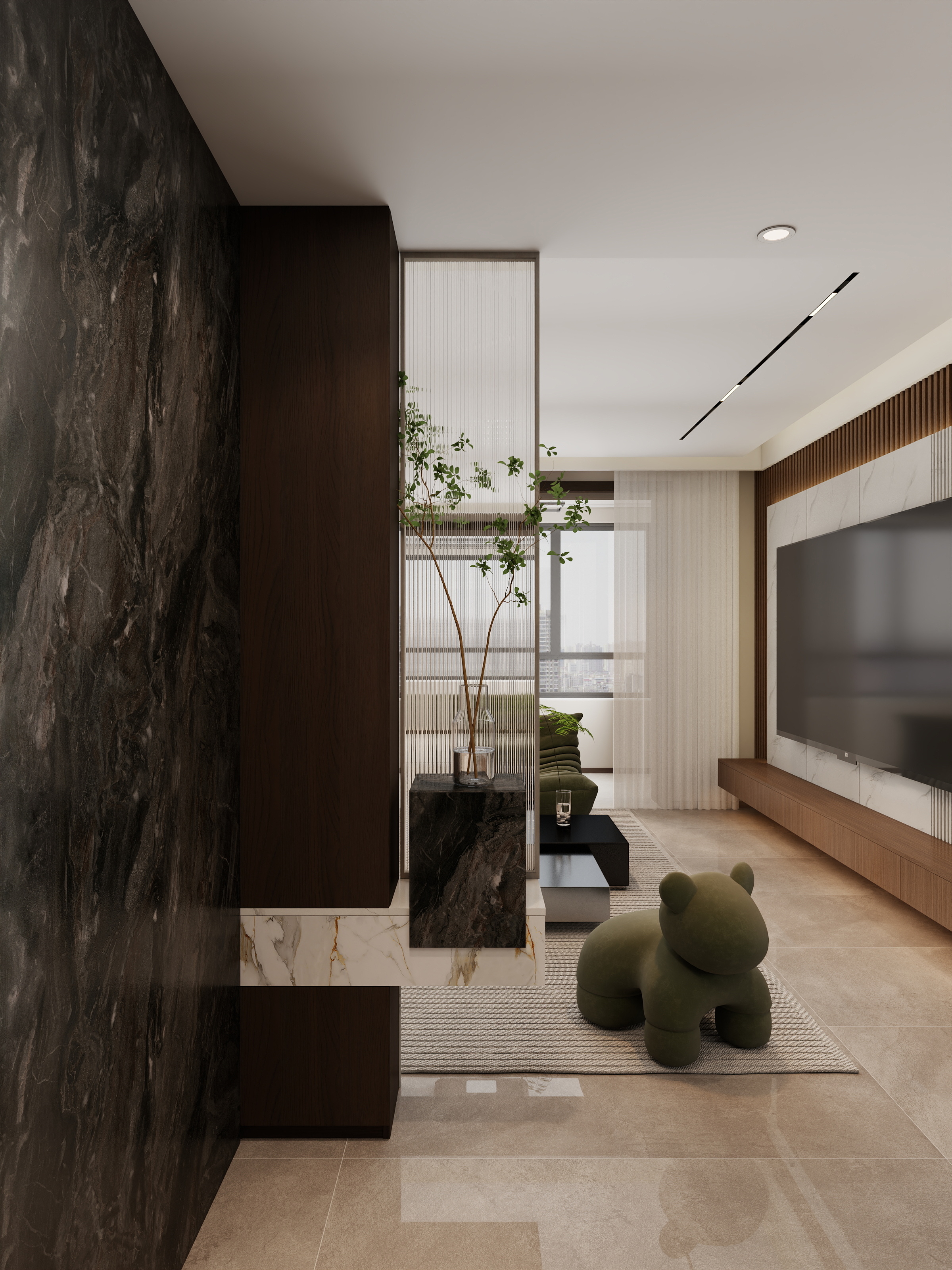 G-熠-意式轻奢122㎡三室效果方案装修效果图