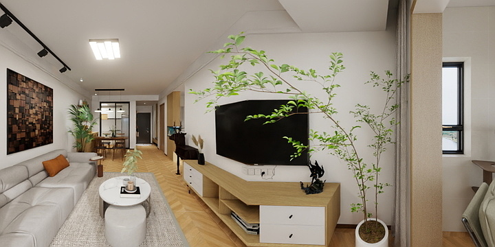 知百设计L-中海原山效果图合并-装修设计方案