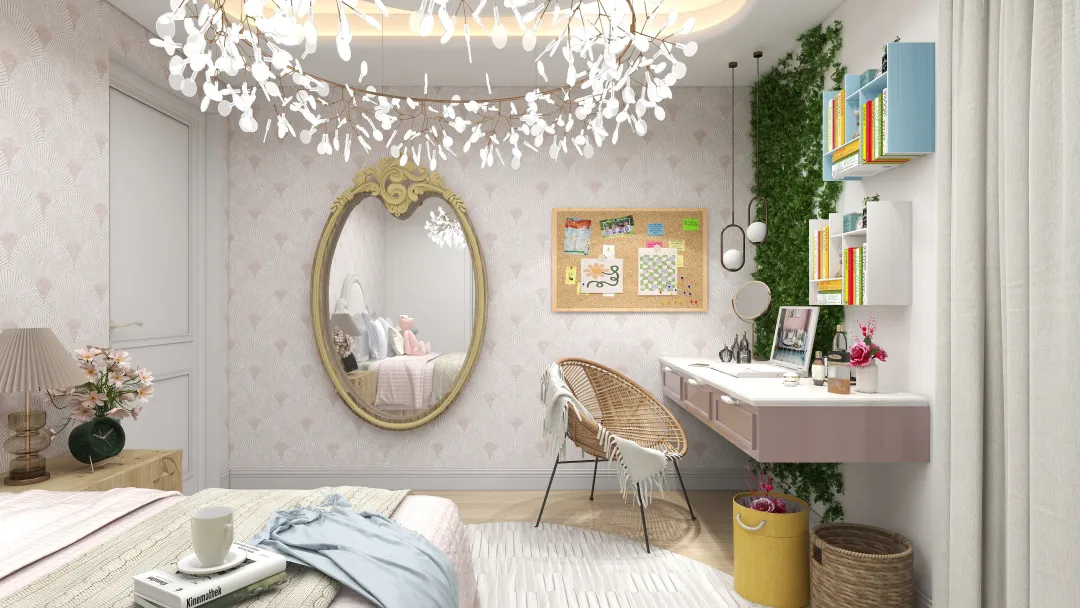 Jennifermag的装修设计方案:kid's room (pink)