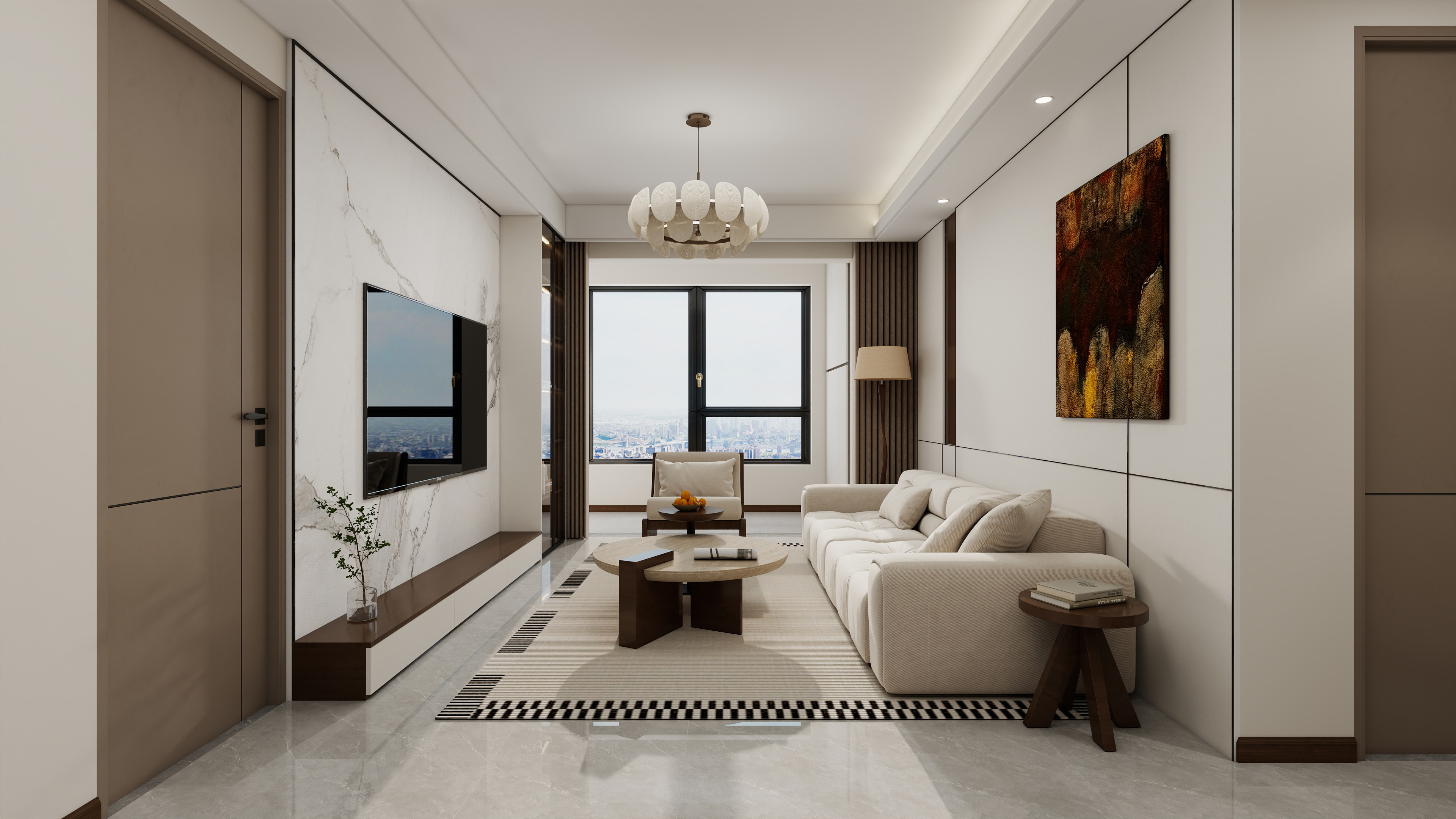 星空设计500-轻奢95㎡4室装修效果图