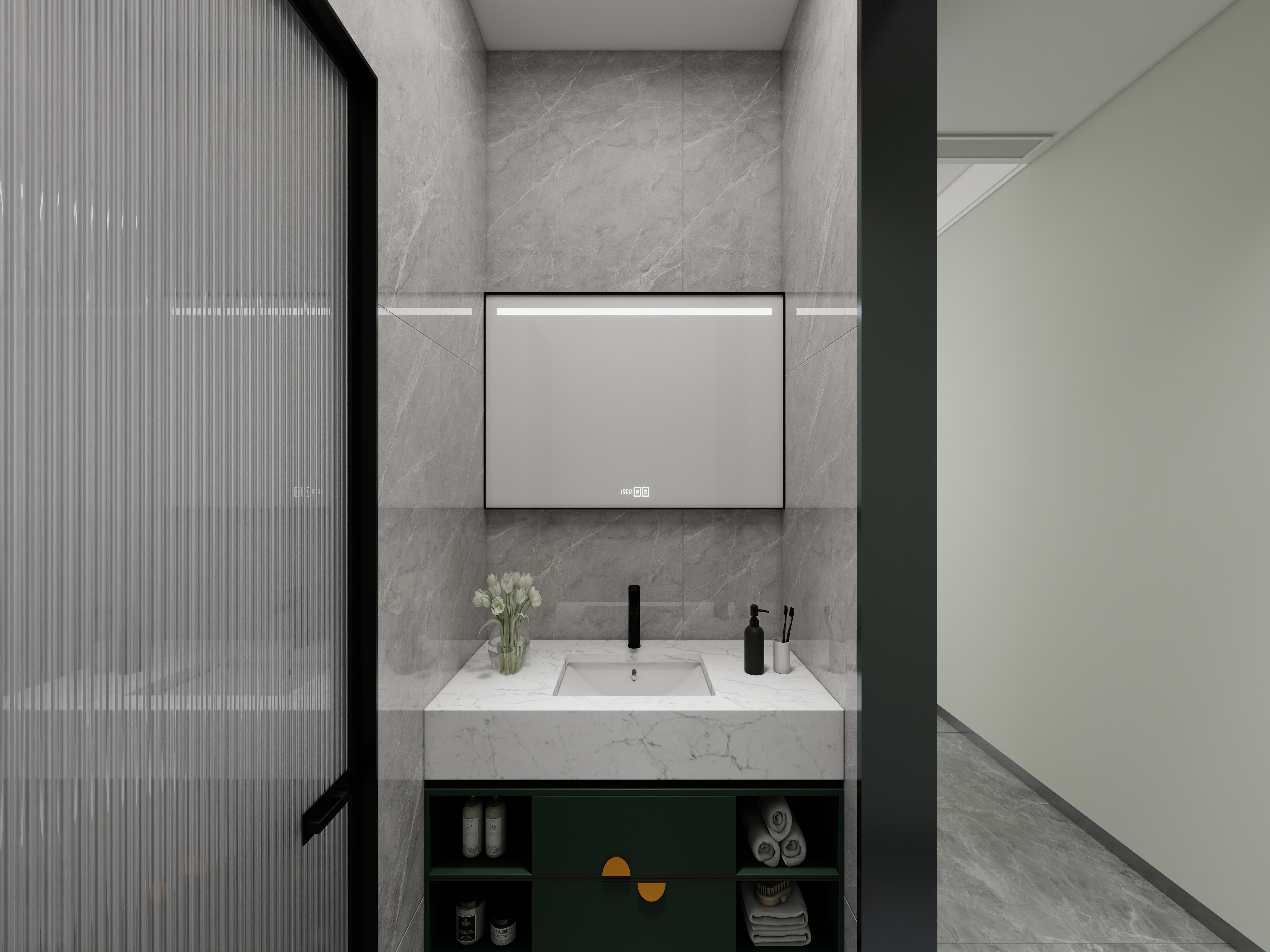 艺雅丽-160平后现代 一层卫生间装修效果图第3张