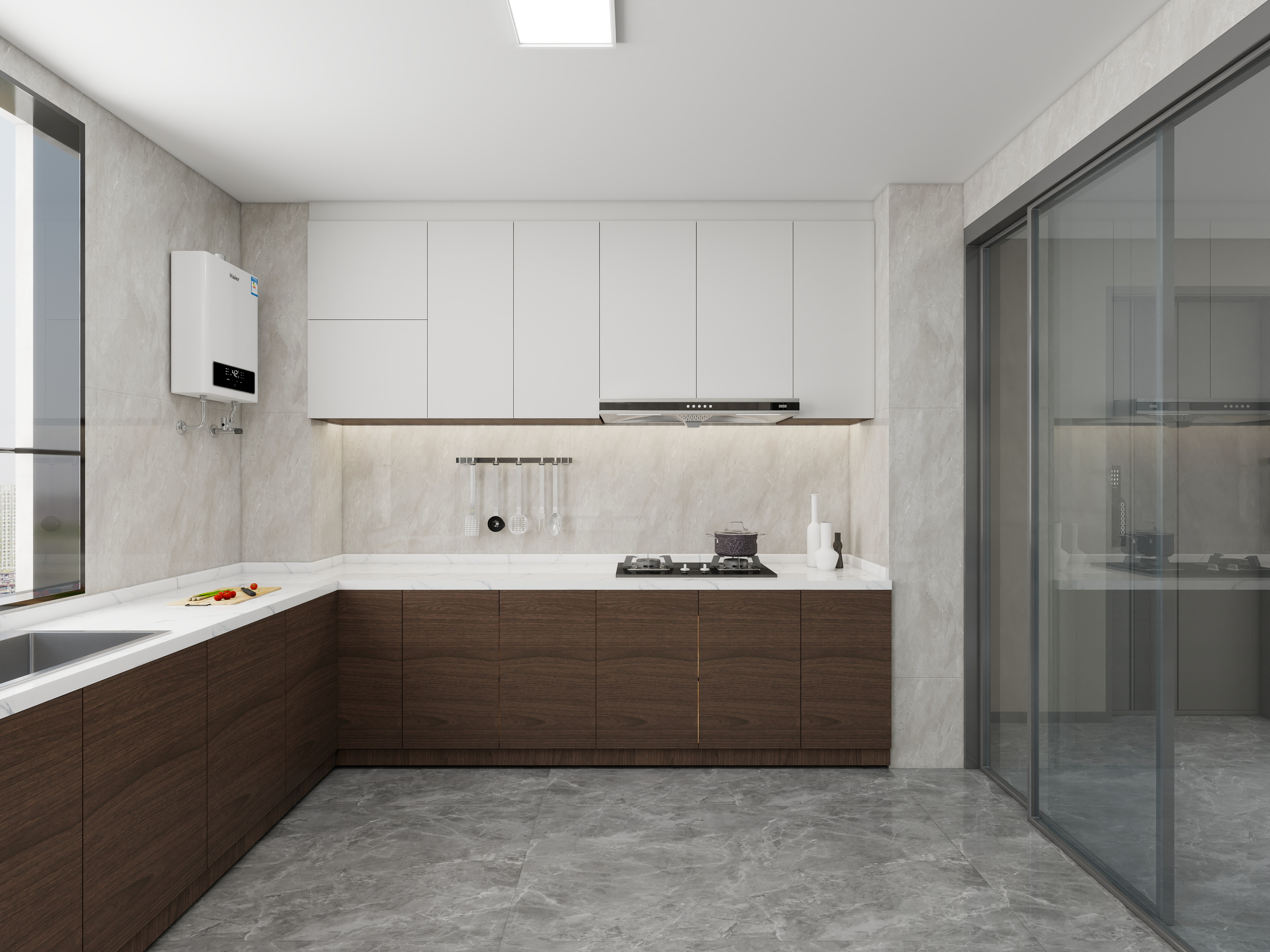 艺雅丽-160平后现代装修效果图