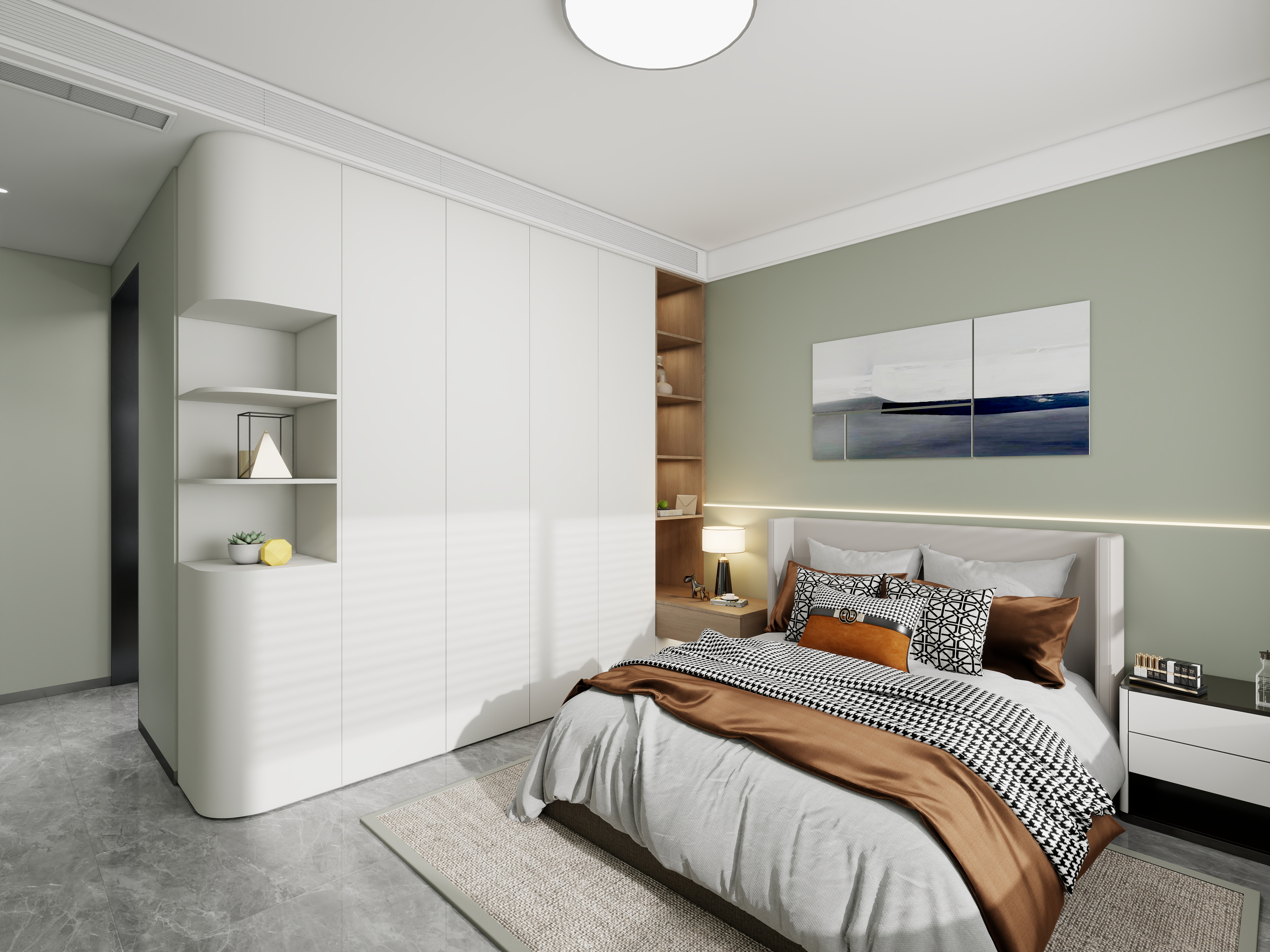 艺雅丽-160平后现代 一层卧室2装修效果图第2张