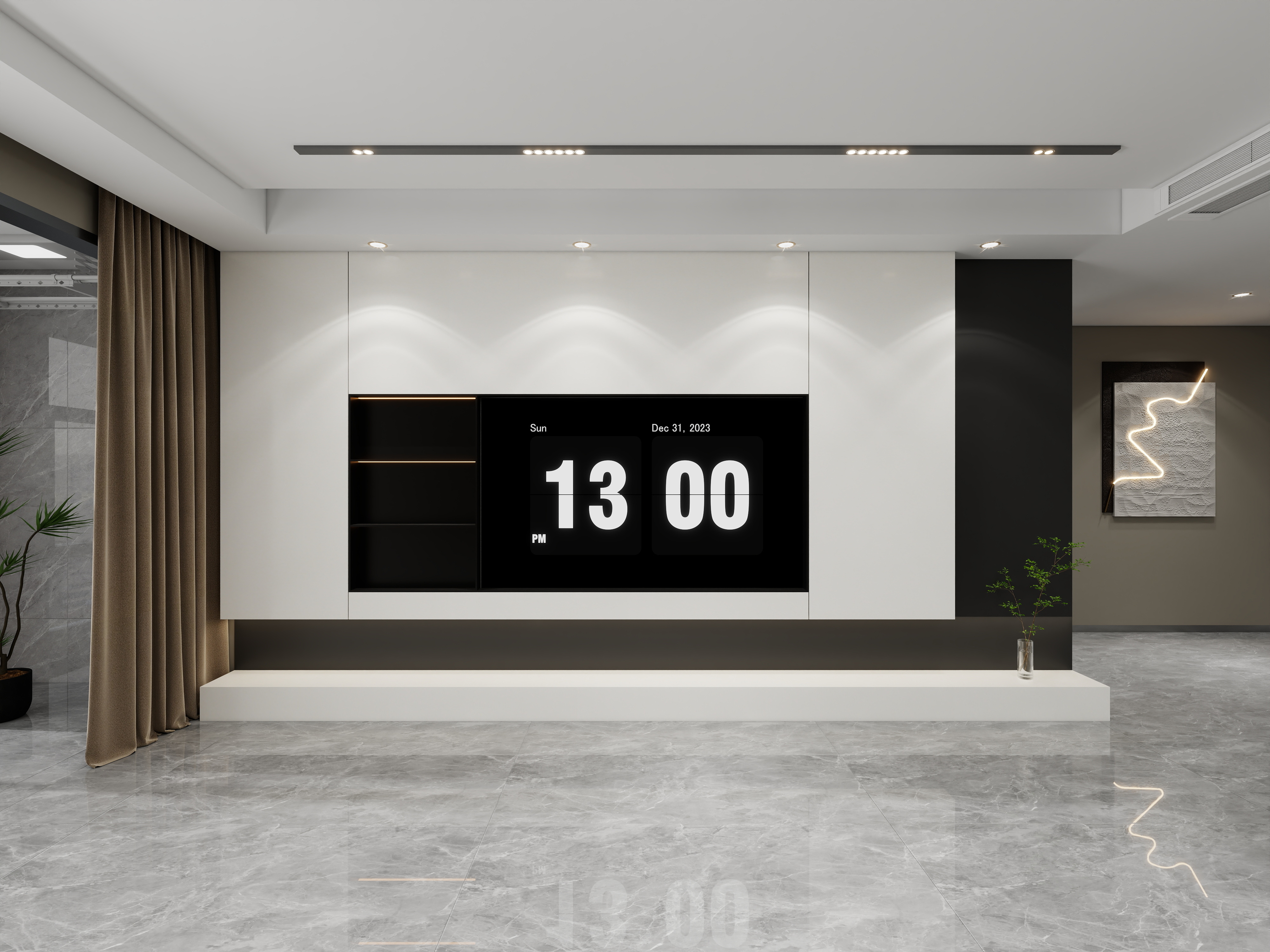 艺雅丽-160平后现代装修效果图