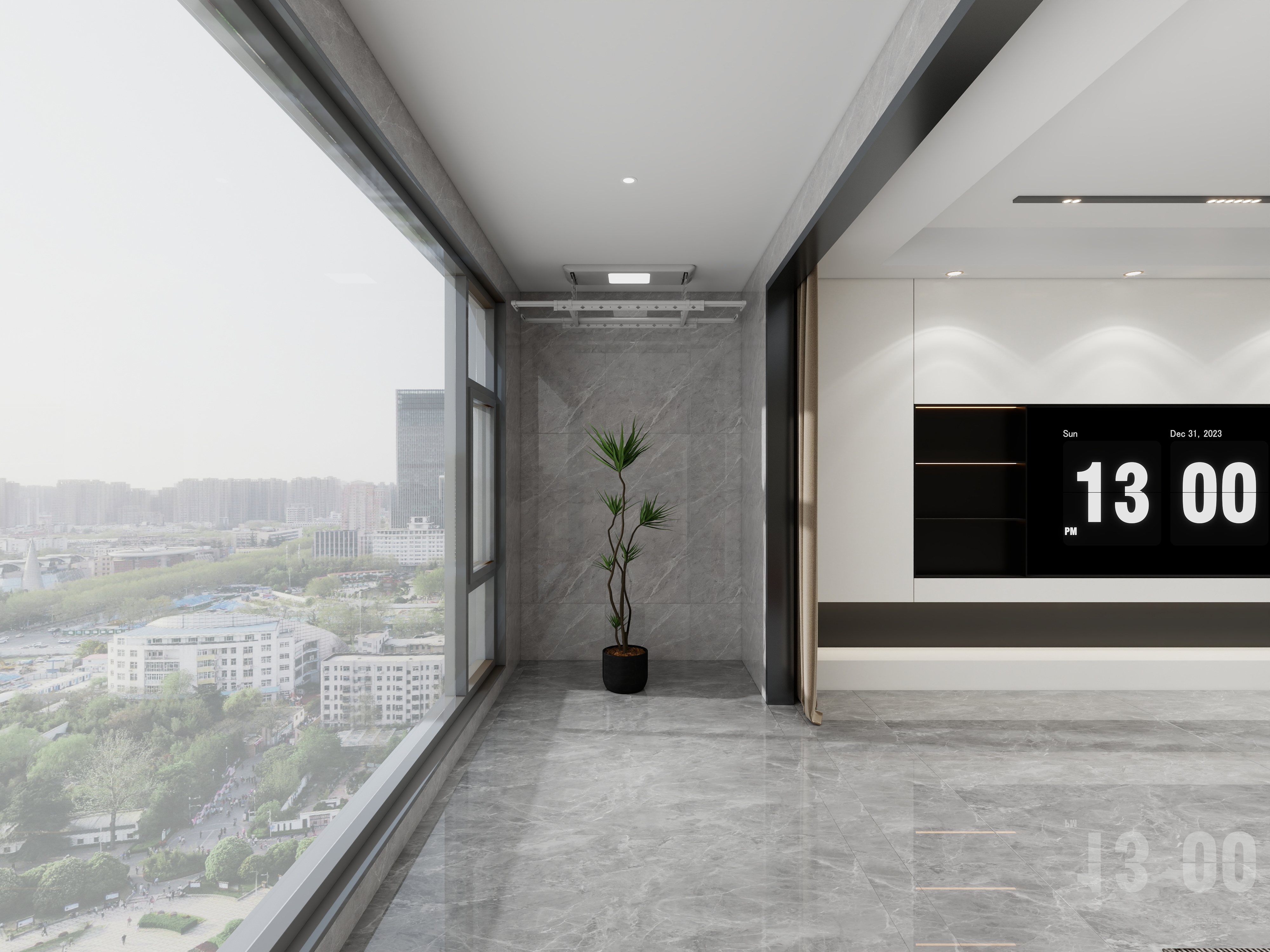 艺雅丽-160平后现代 一层阳台装修效果图第2张