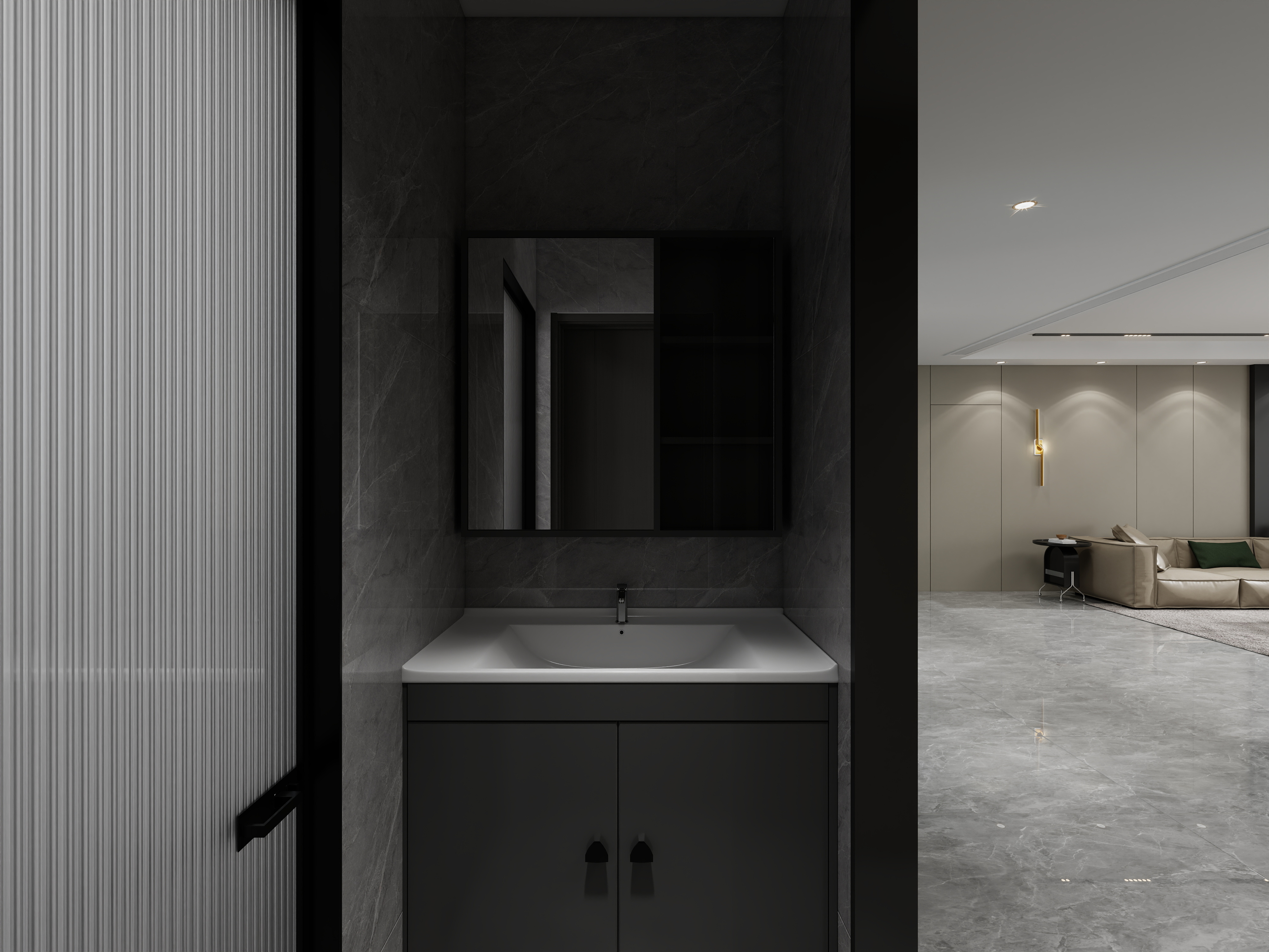 艺雅丽-160平后现代 一层卫生间装修效果图第1张