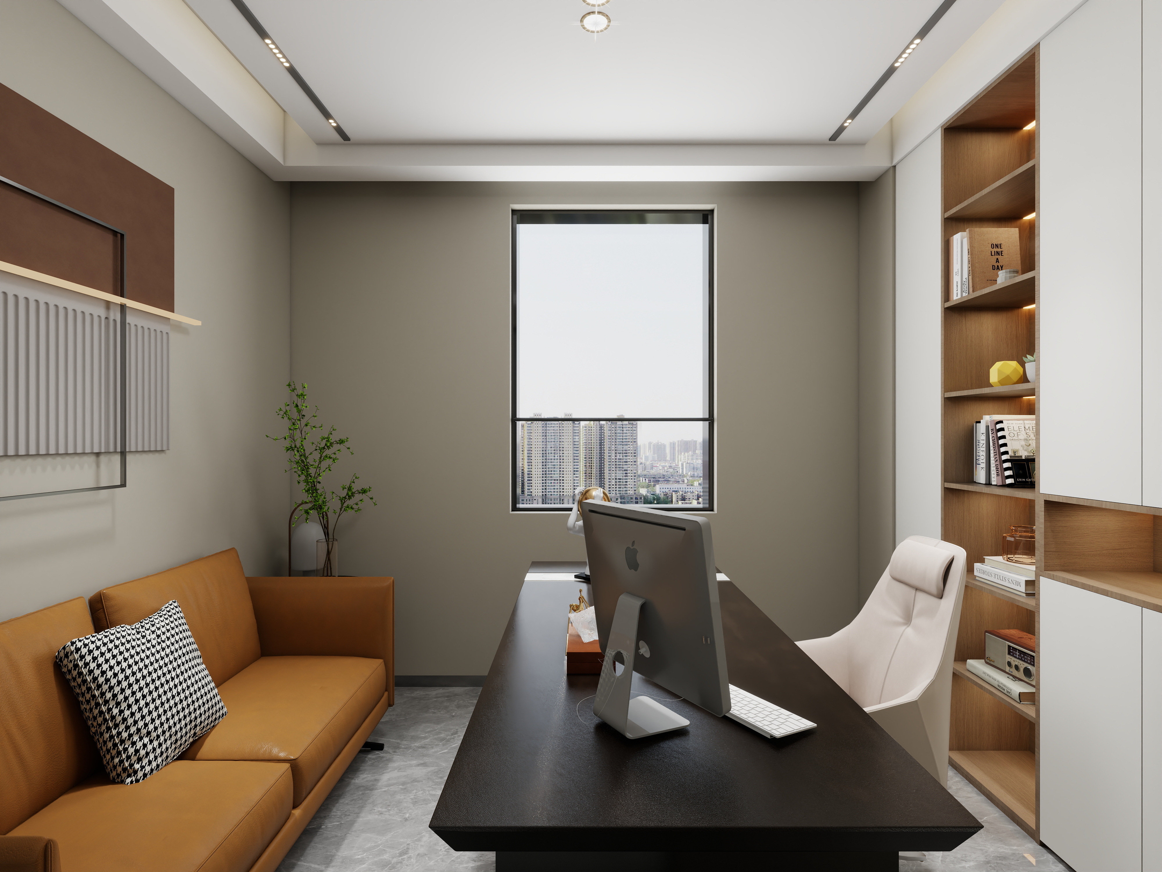 艺雅丽-160平后现代 一层书房装修效果图第2张